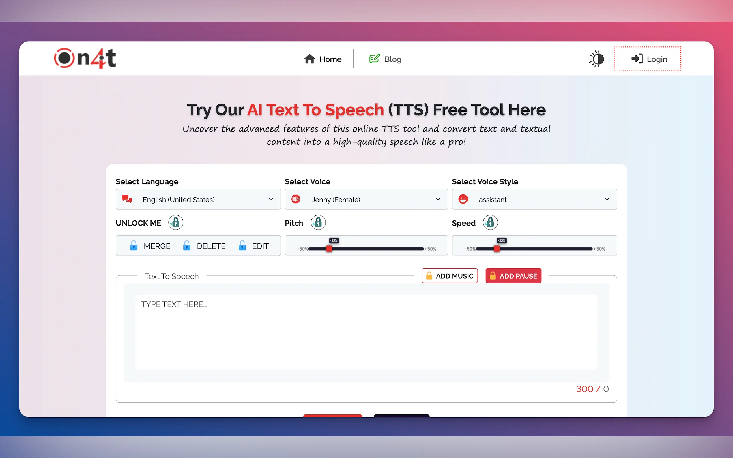 On4T Text to Speech