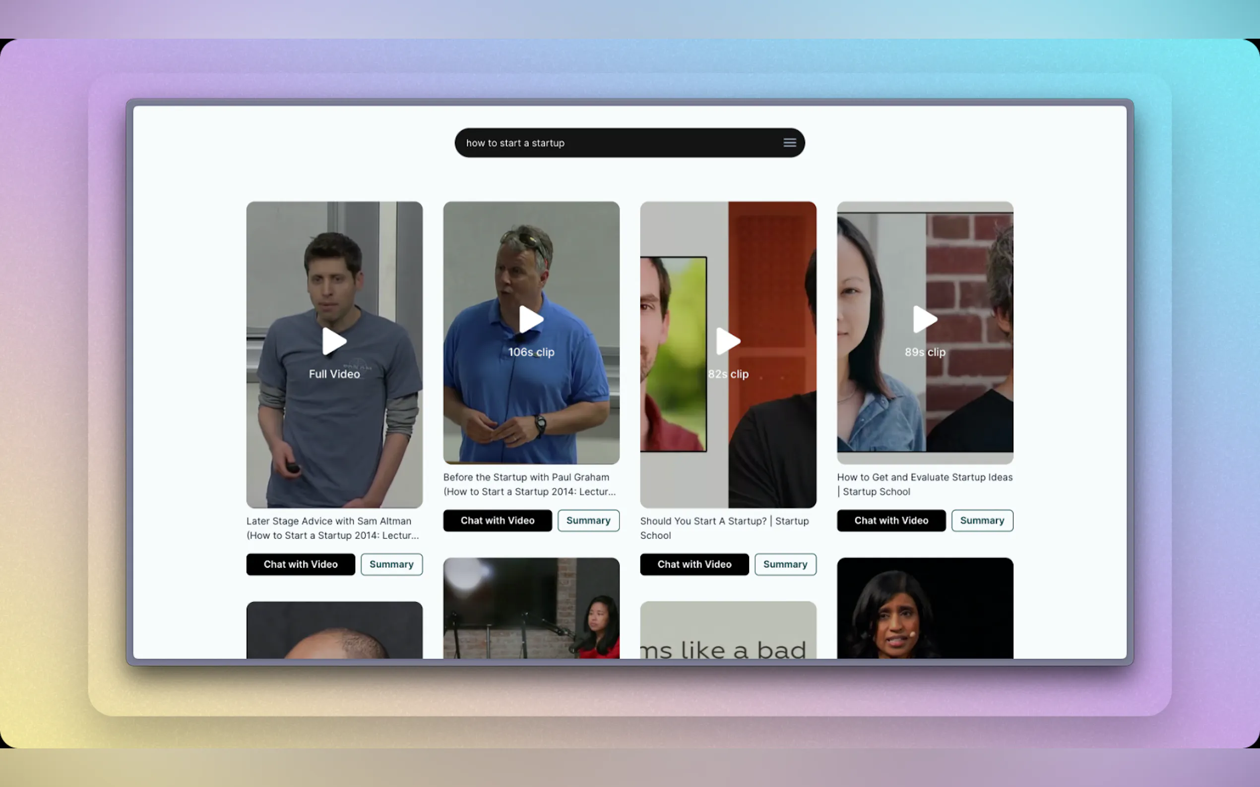 Screenshot 2 of Open Source AI Video Search Engine