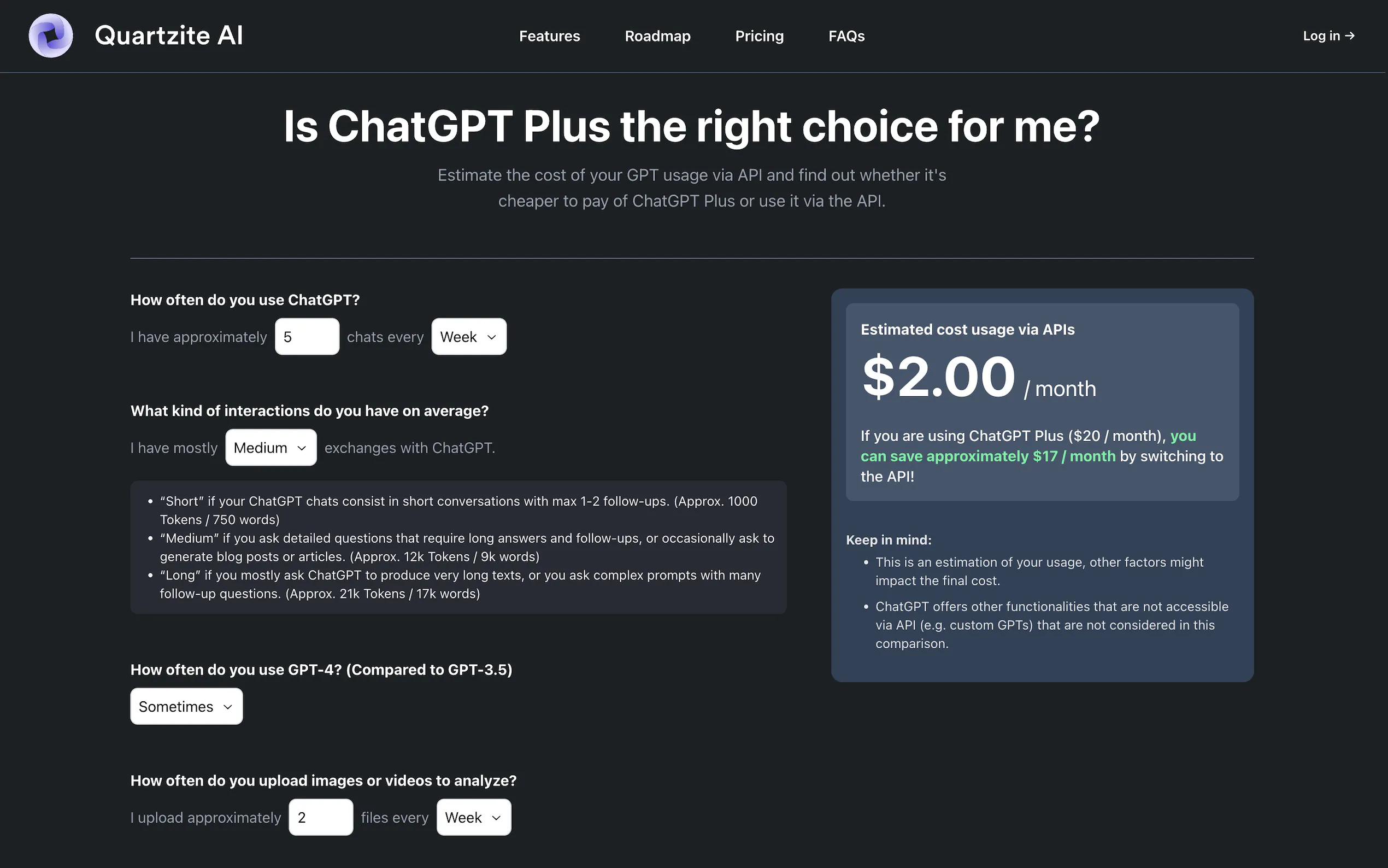 OpenAI API cost calculator