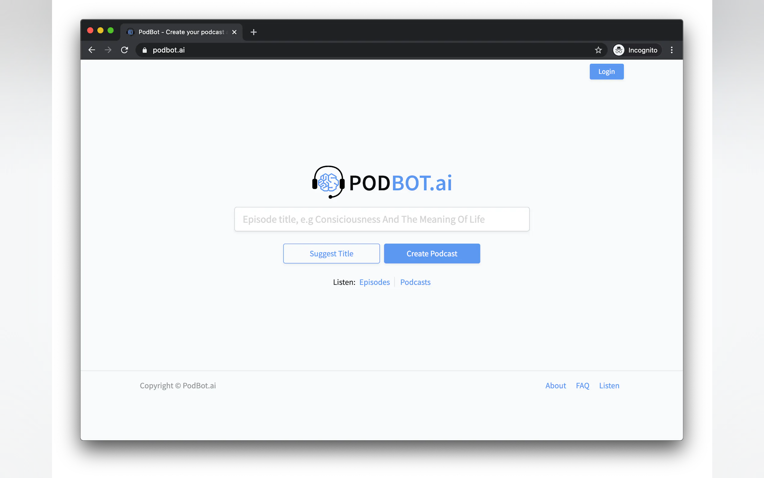 Screenshot 2 of PodBot.ai