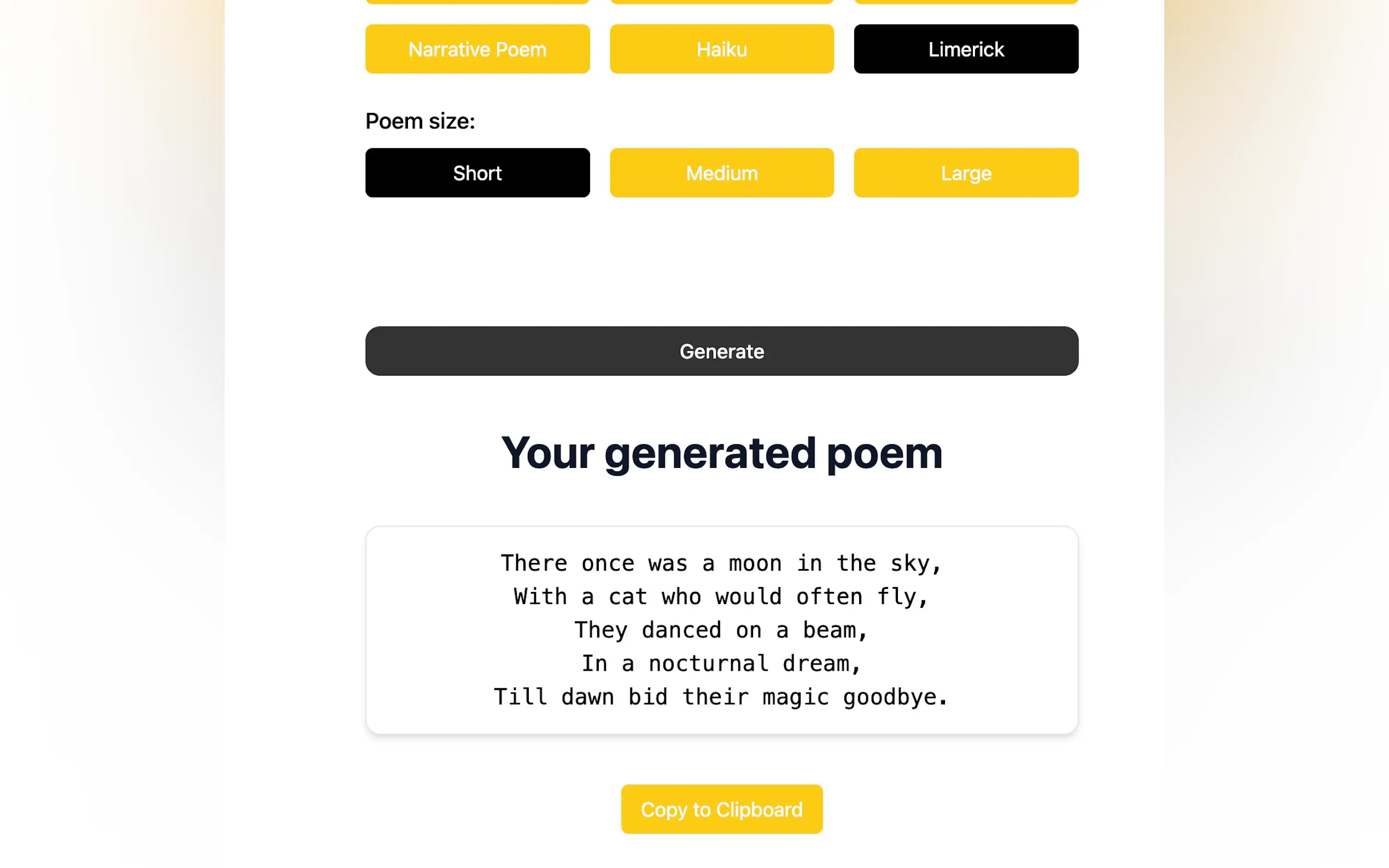 Screenshot 2 of PoemGenerator