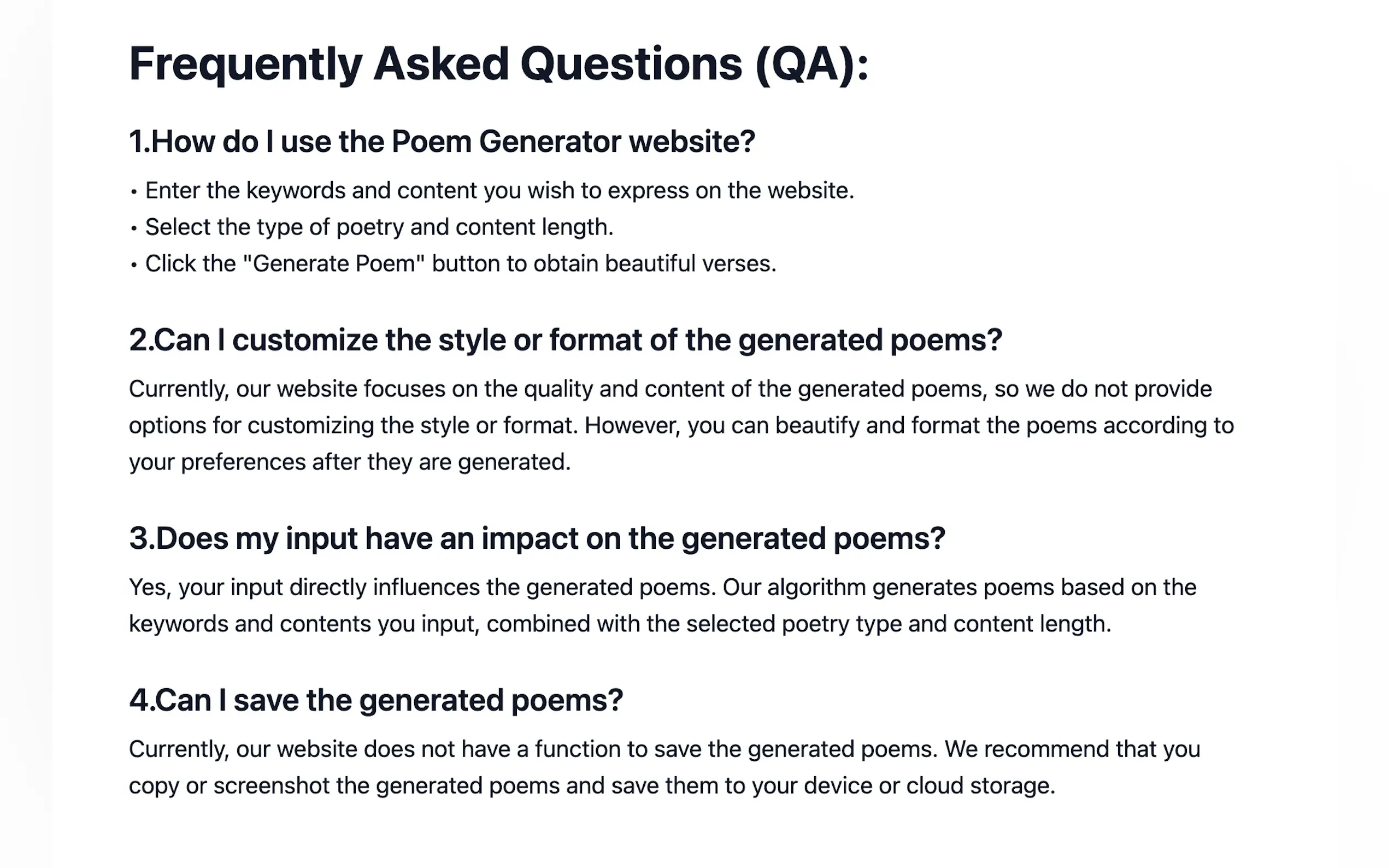 Screenshot 3 of PoemGenerator