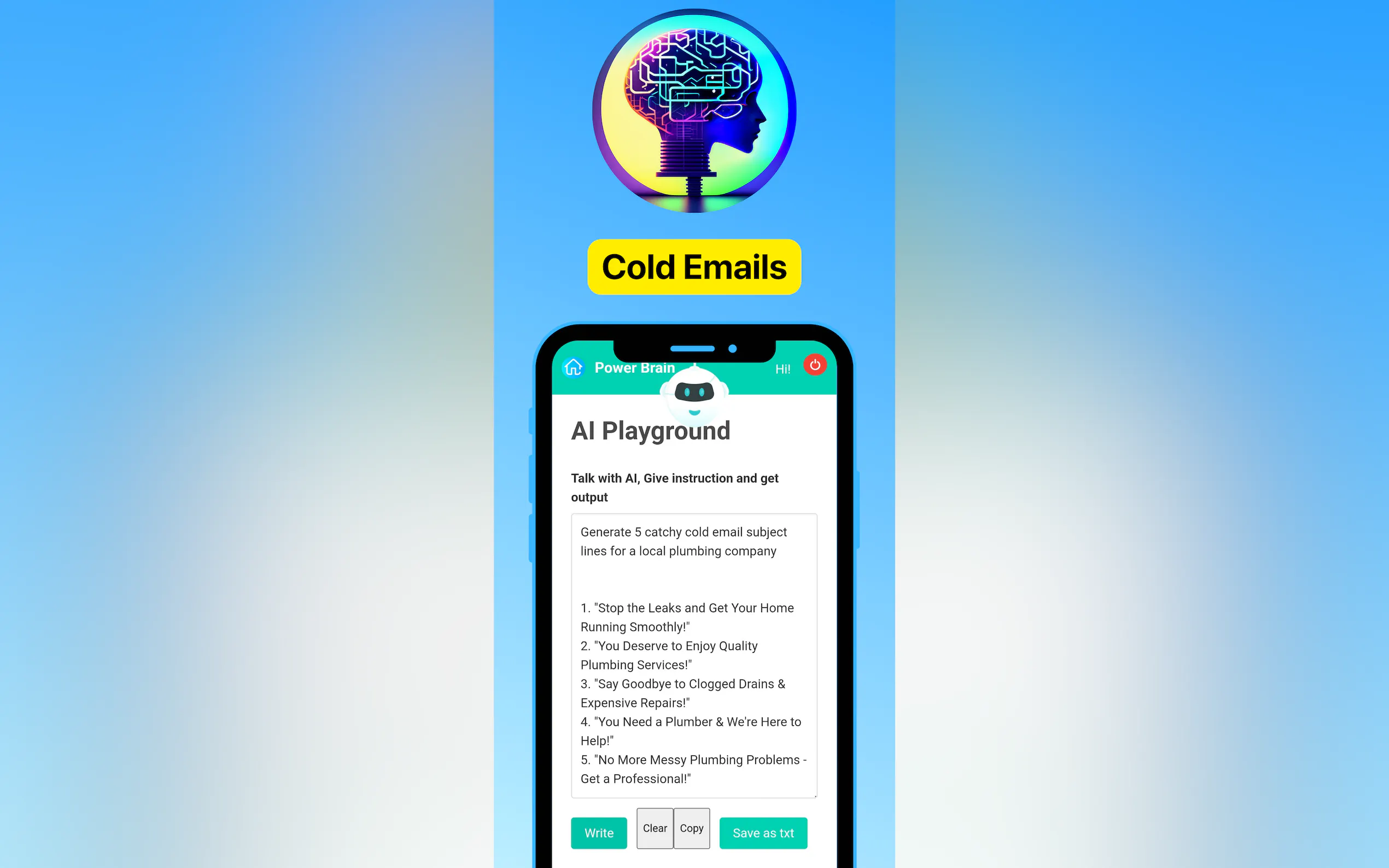 Screenshot 6 of PowerBrain AI Writing Tool & Chat GPT