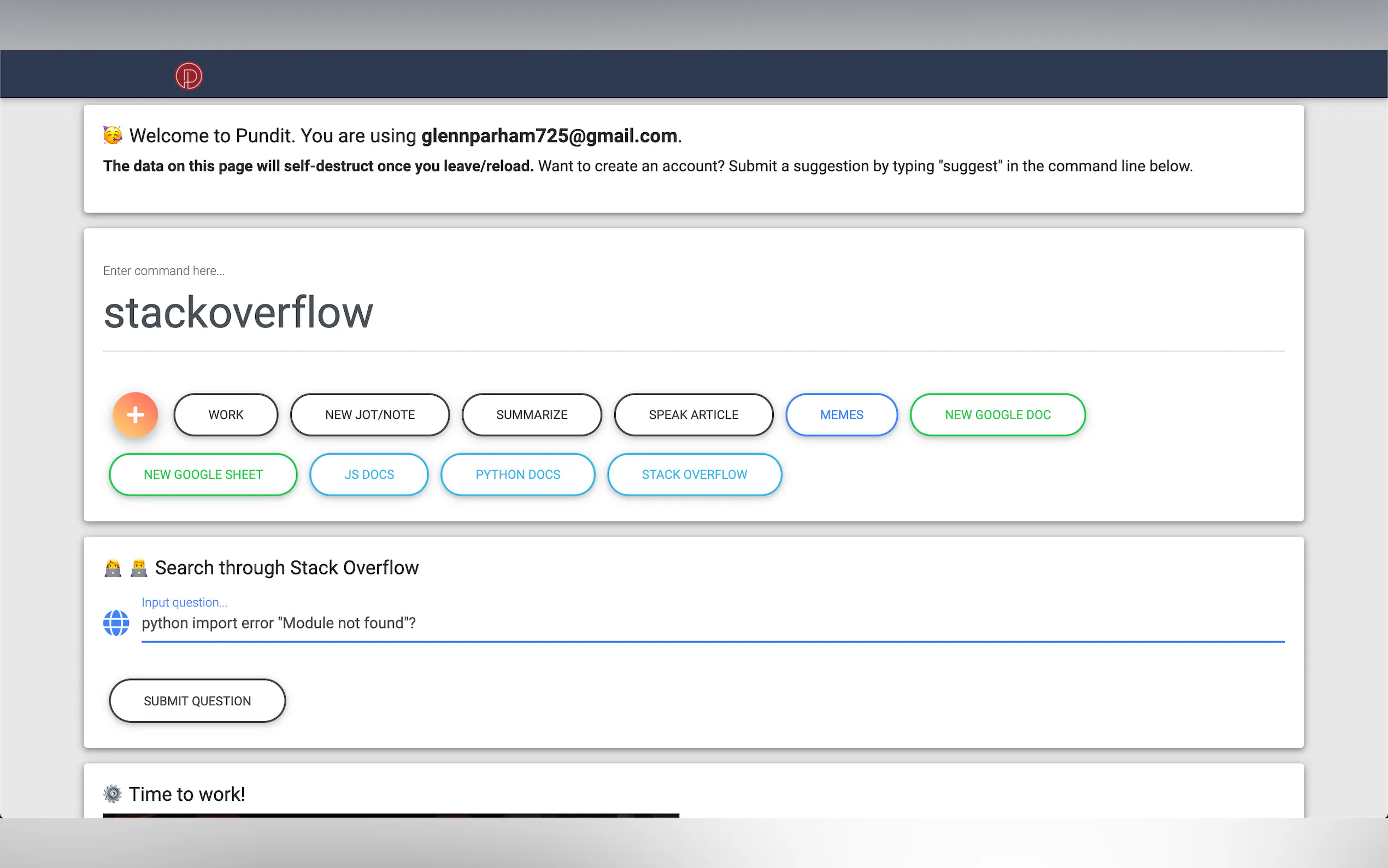Screenshot 2 of Pundit – Productivity Command Line