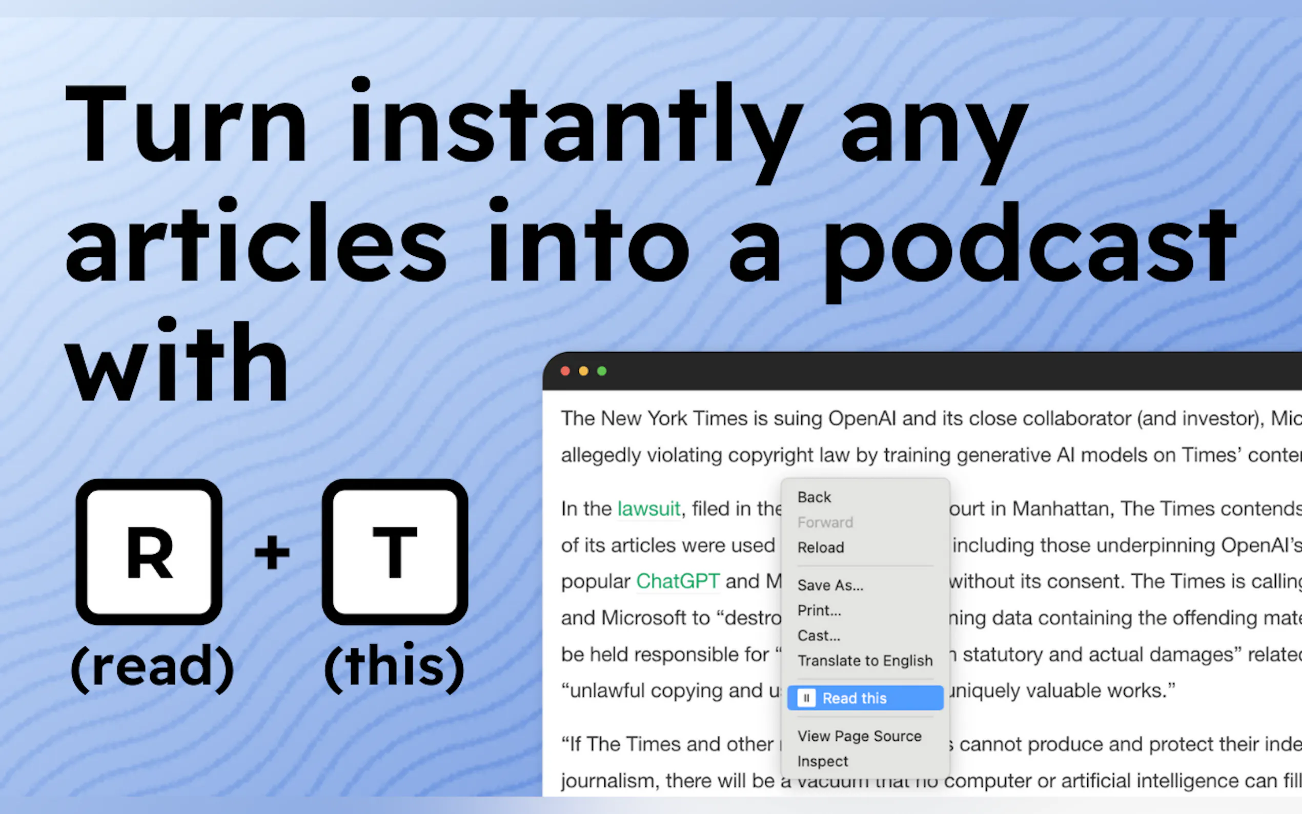 Screenshot 2 of read-this.ai