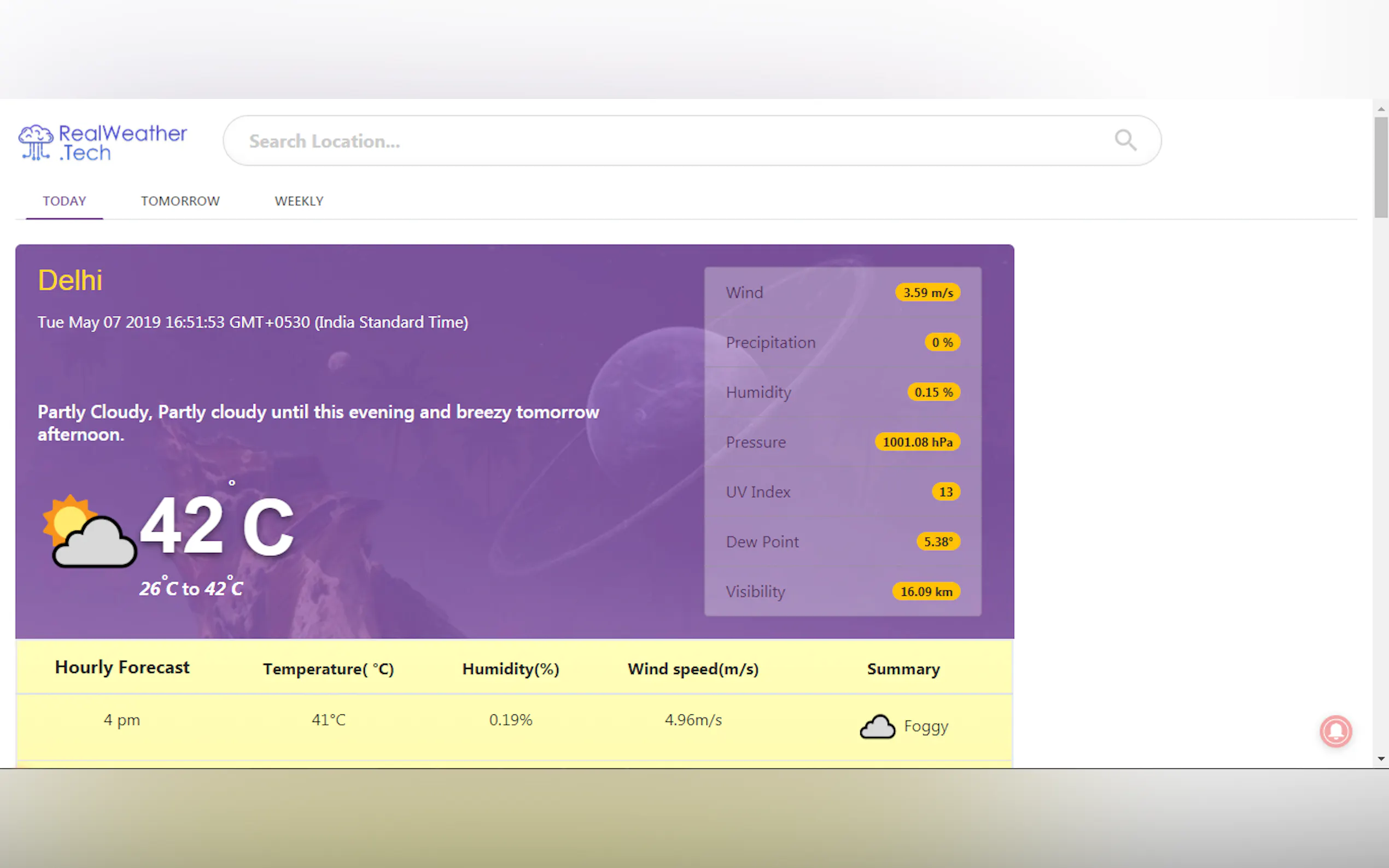 Screenshot 2 of RealWeather.Tech