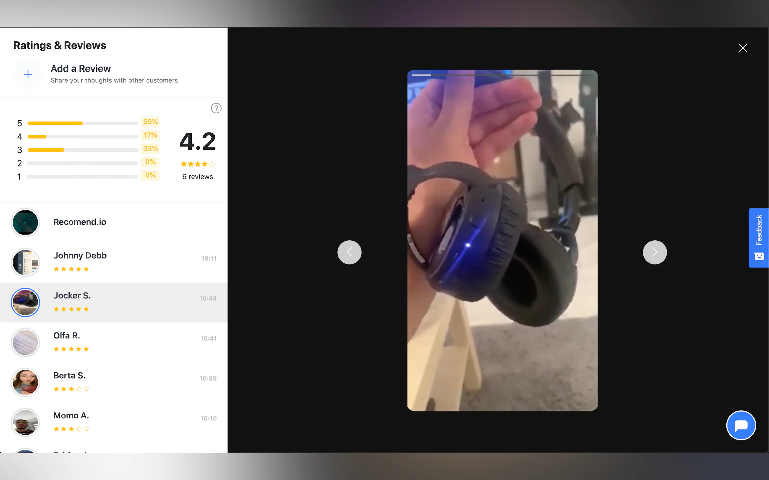 Screenshot 2 of Recomend | Video Reviews For E-Commerce