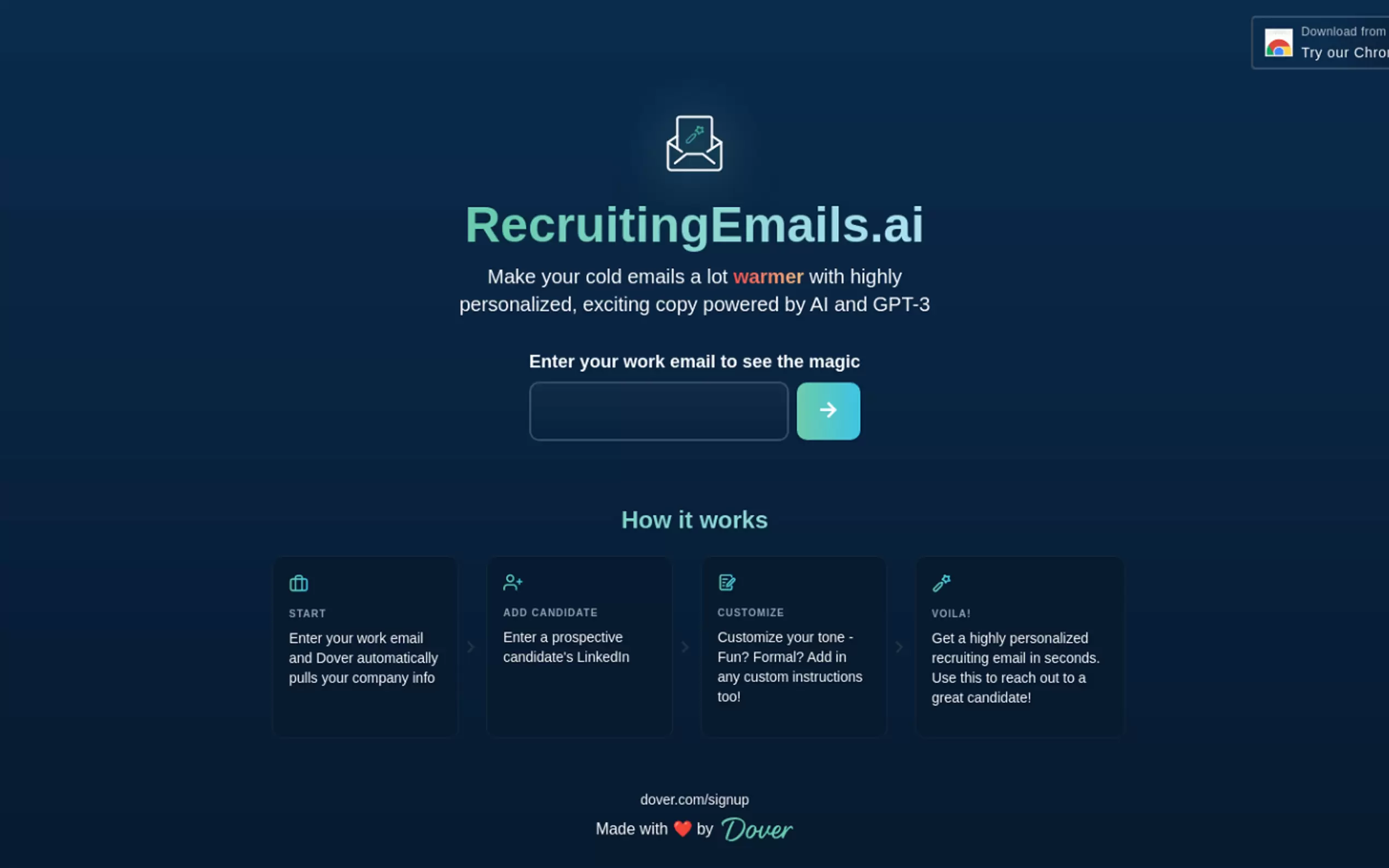 Recruiting Emails AI by Dover