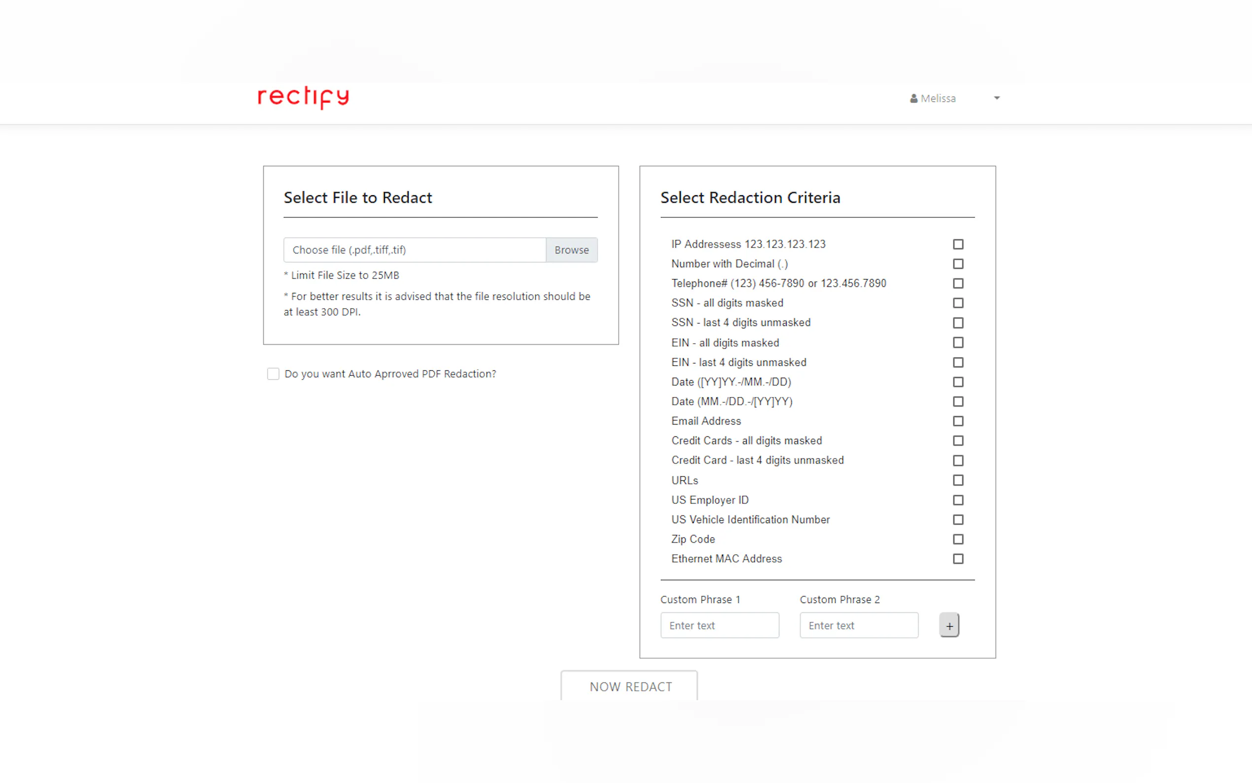 Screenshot 3 of Rectify Redaction