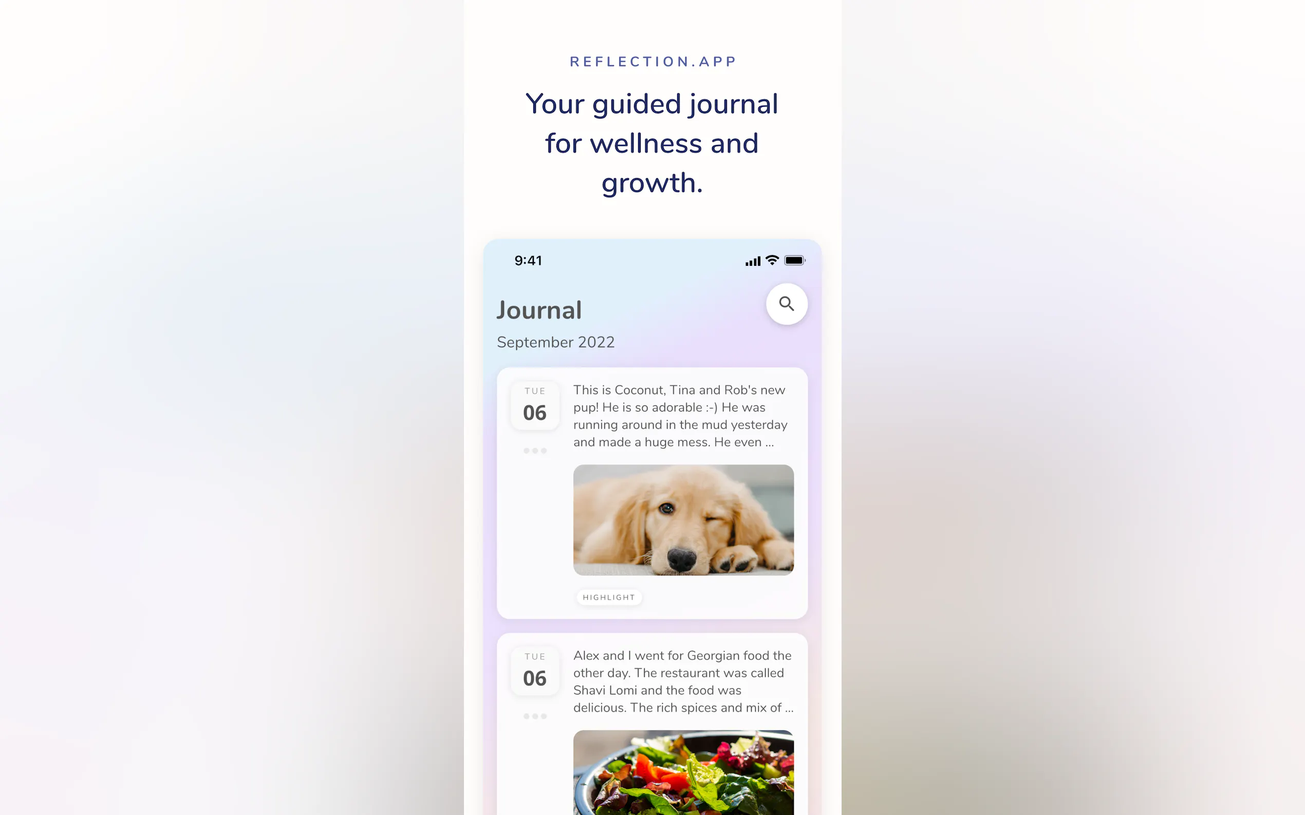 Reflection.app Guided Journal
