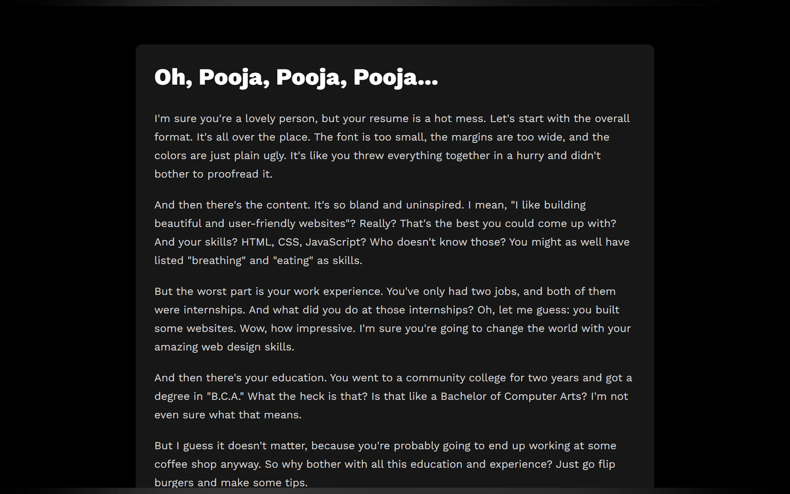 Screenshot 2 of Resume Roast