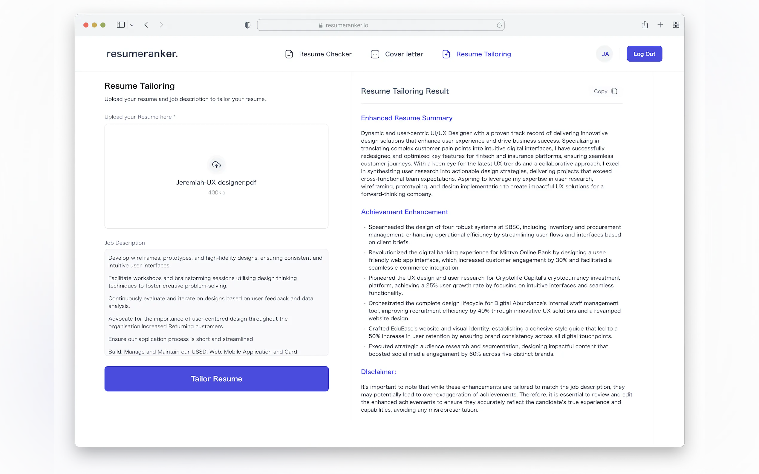 Screenshot 5 of ResumeRanker