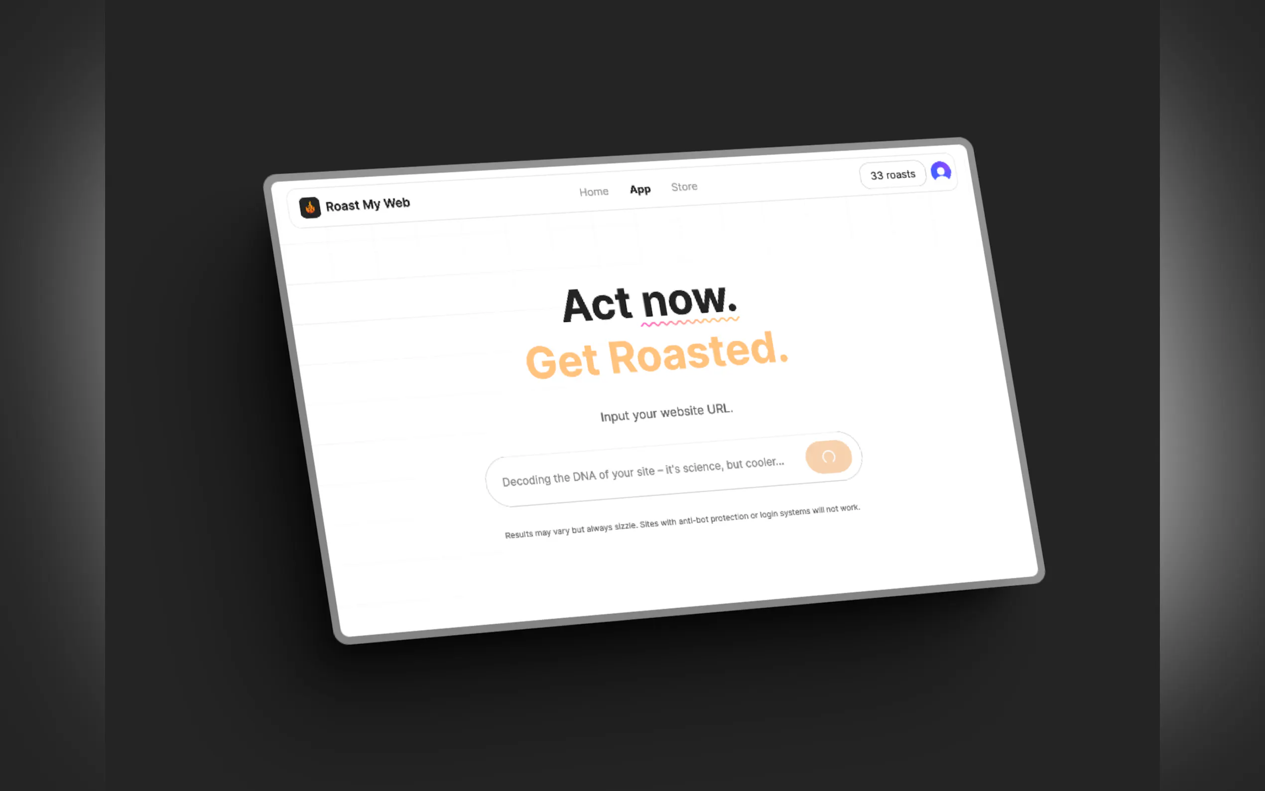 Screenshot 2 of Roast My Web