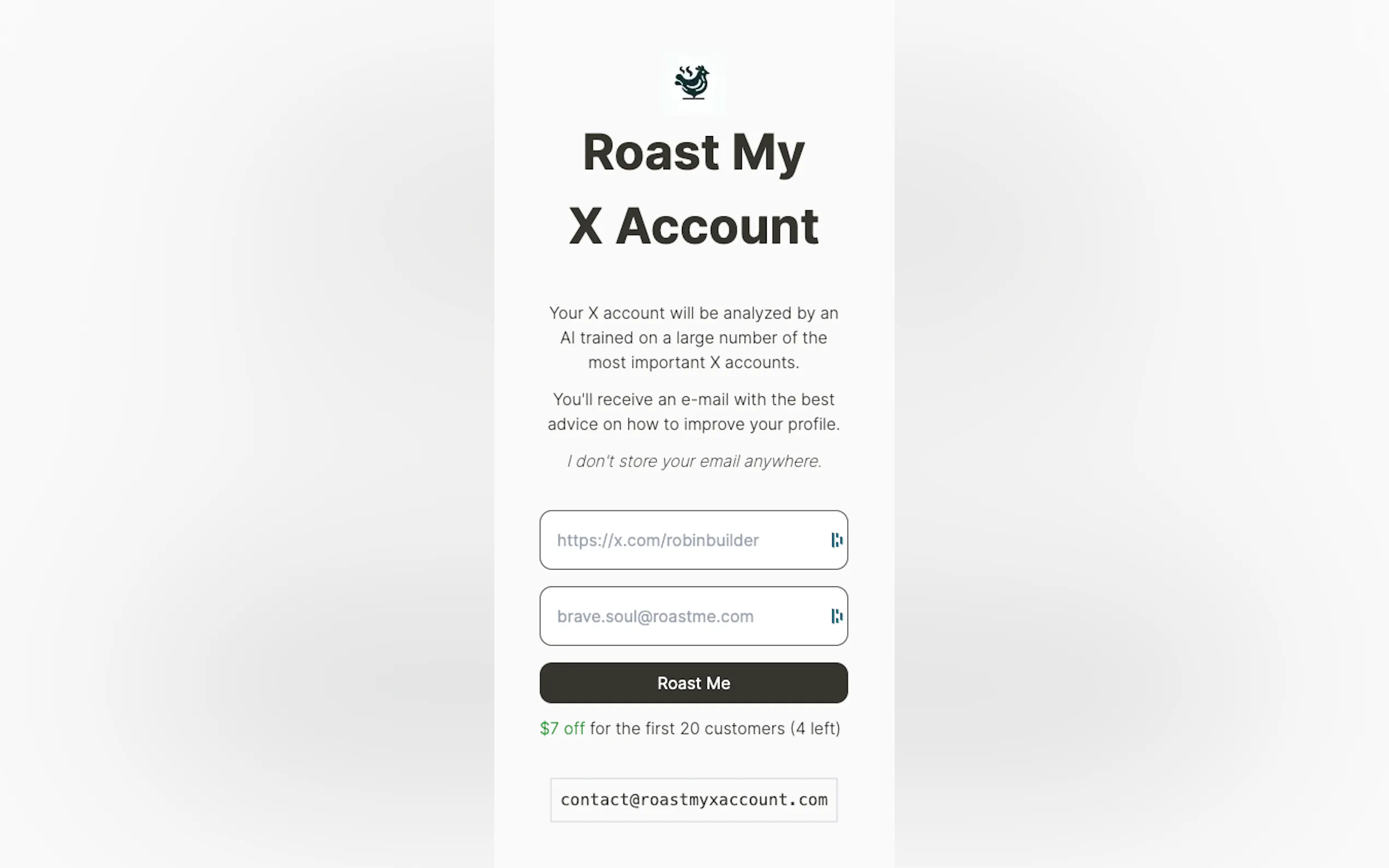 Roast My X Account