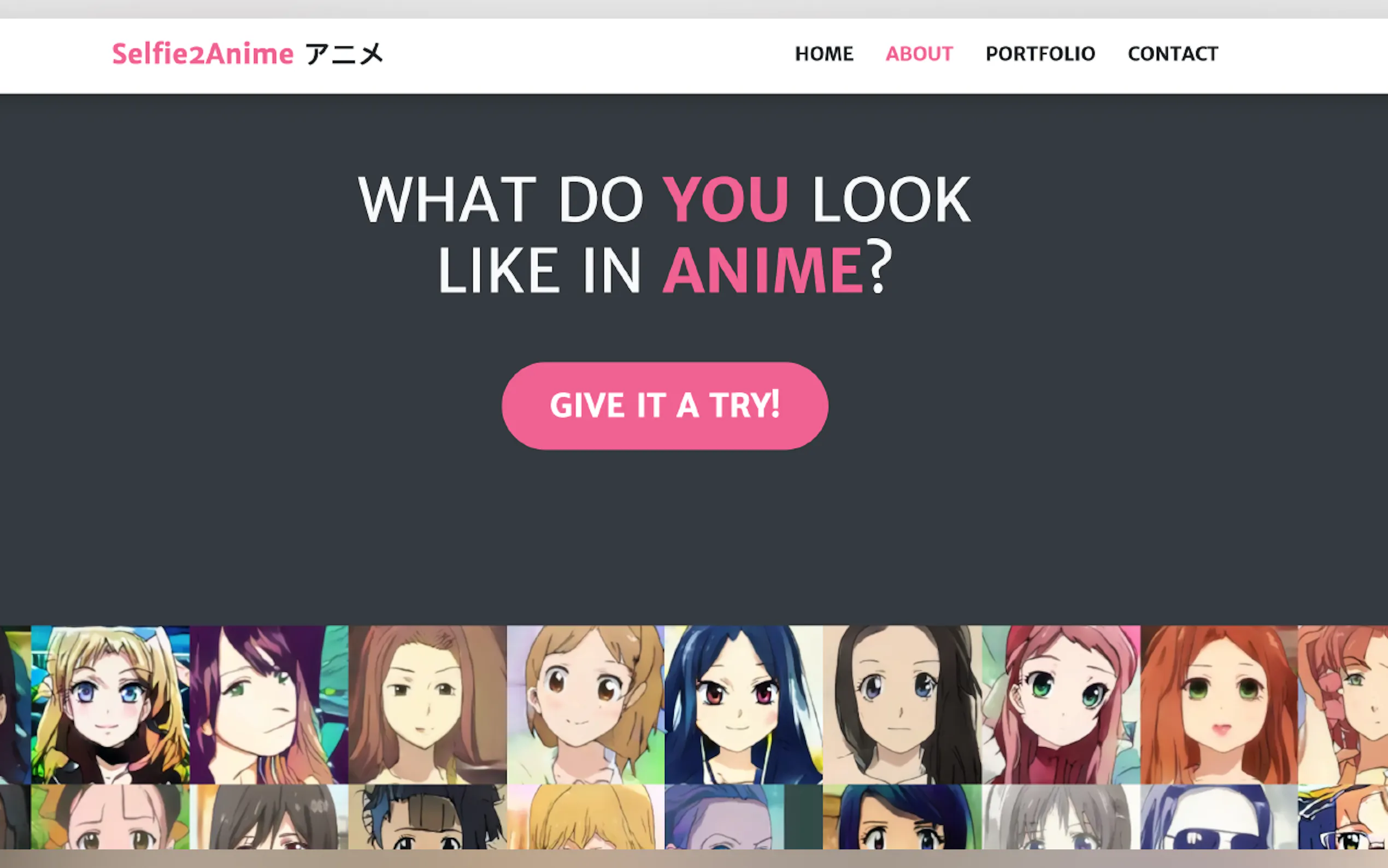 Selfie2Anime