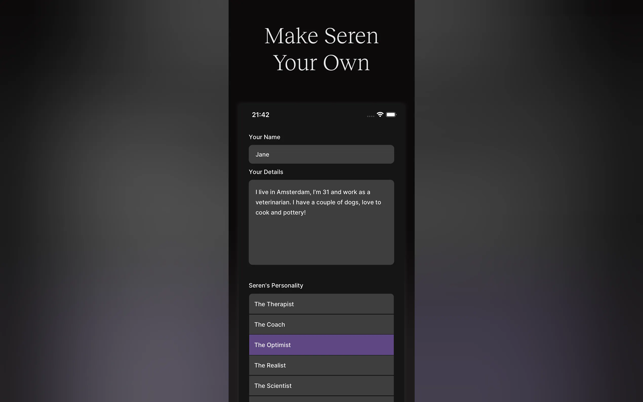 Screenshot 5 of Seren: AI Chat Journal