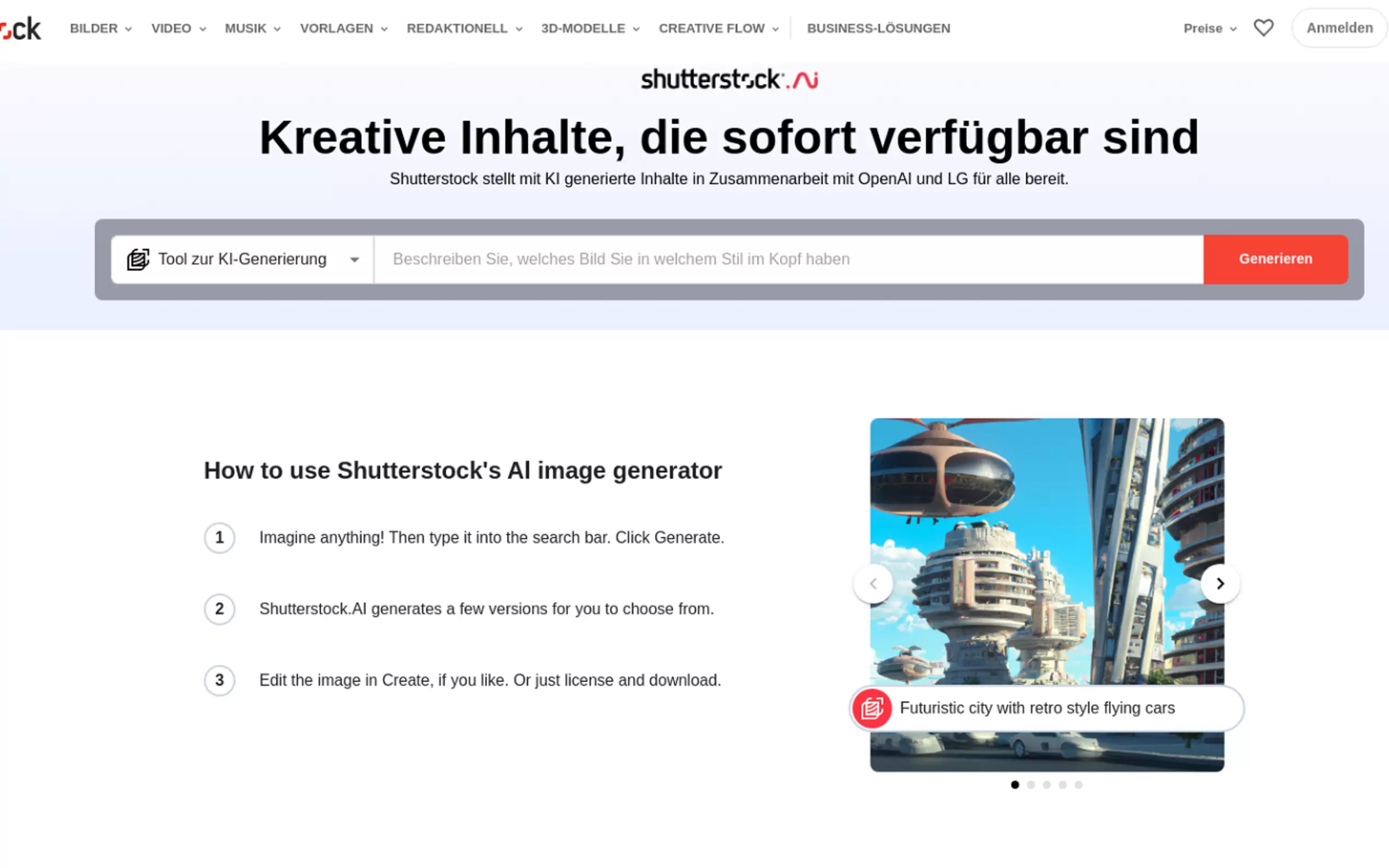 Shutterstock image generator