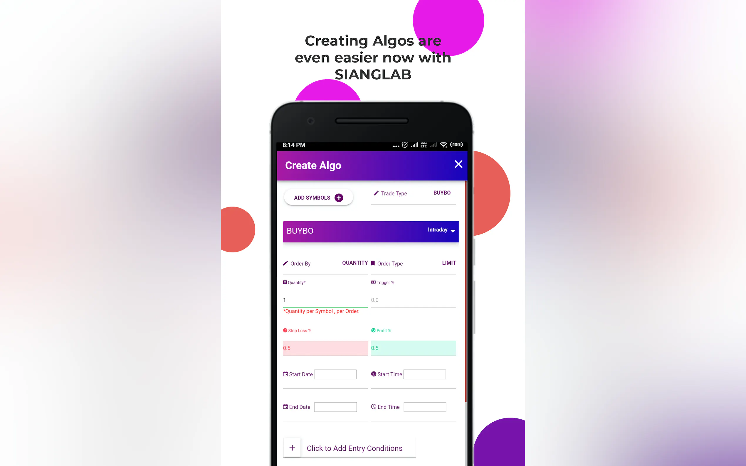 Screenshot 9 of Sianglab an Algotrading and AI platform