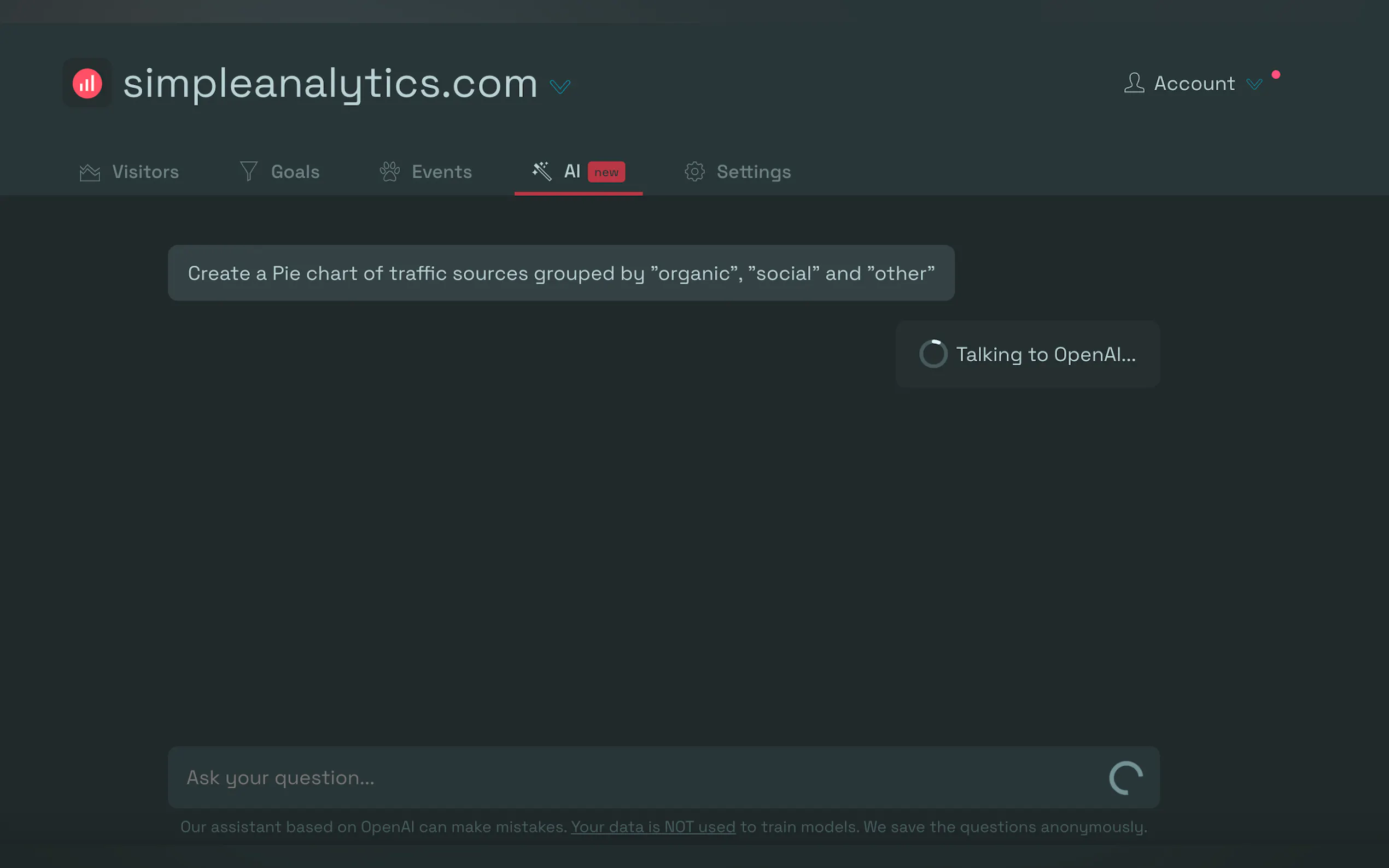 Screenshot 3 of Simple Analytics AI