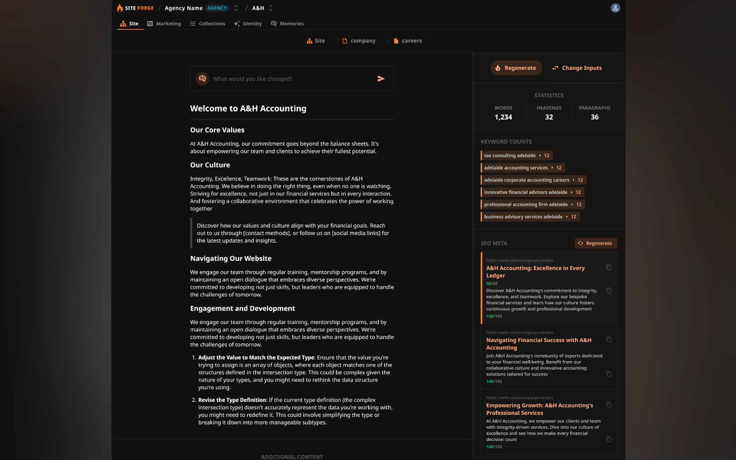 Screenshot 2 of SiteForge