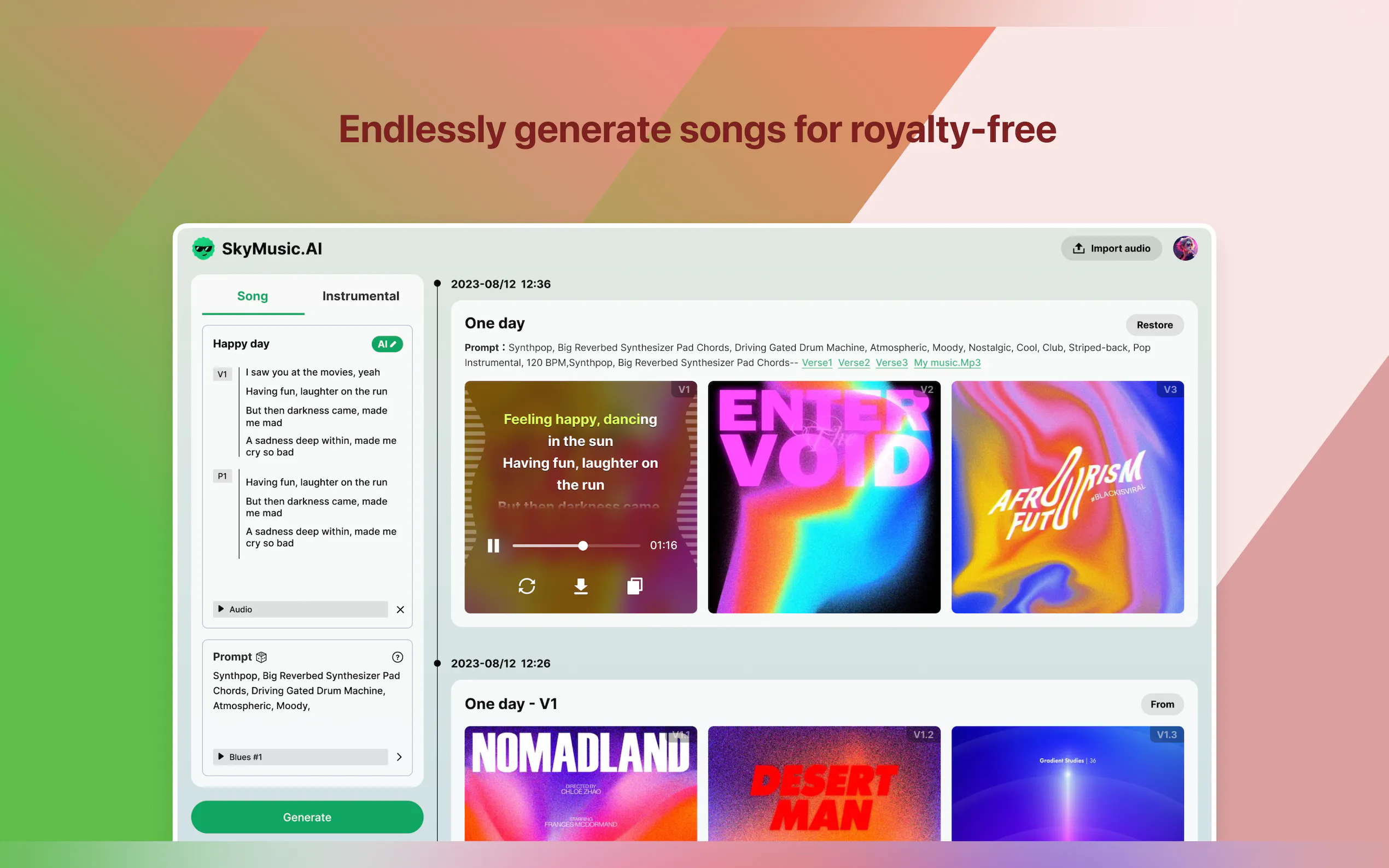 Screenshot 2 of SkyMusic.AI