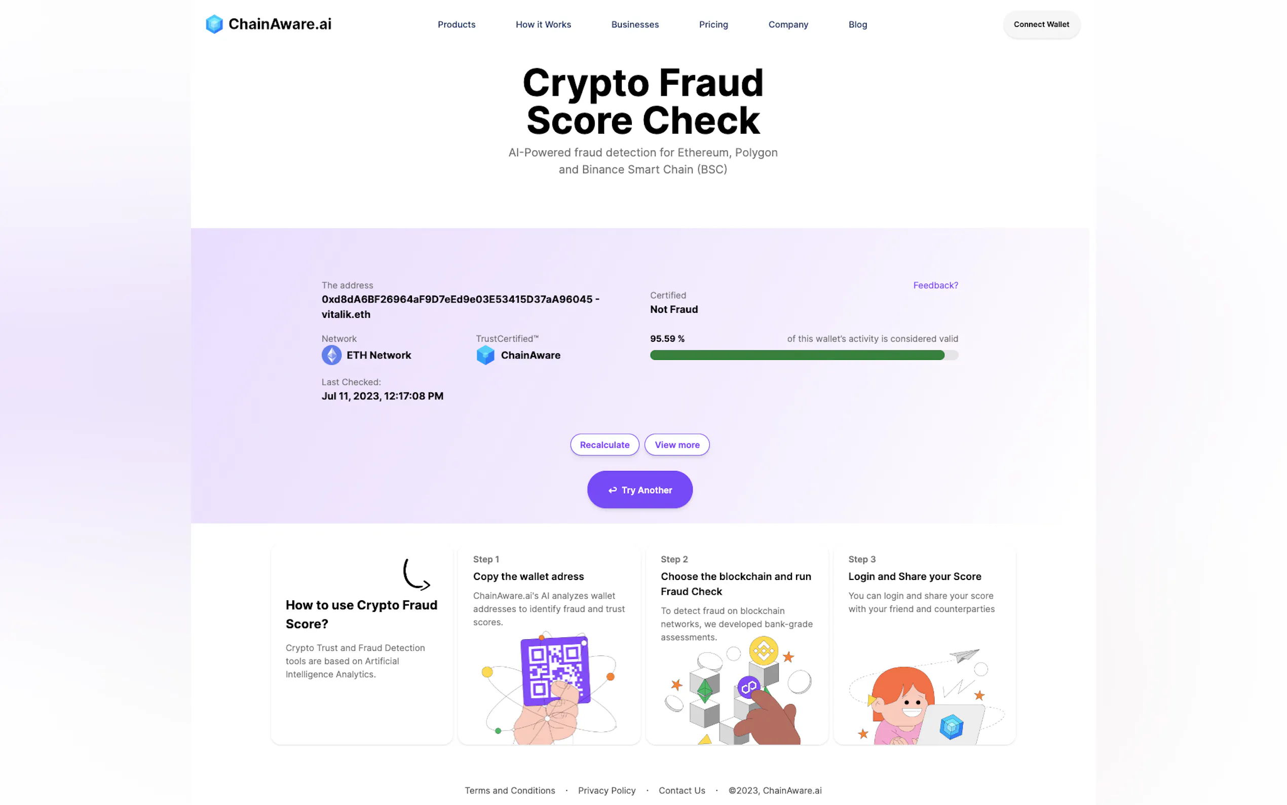 Screenshot 3 of ChainAware.ai
