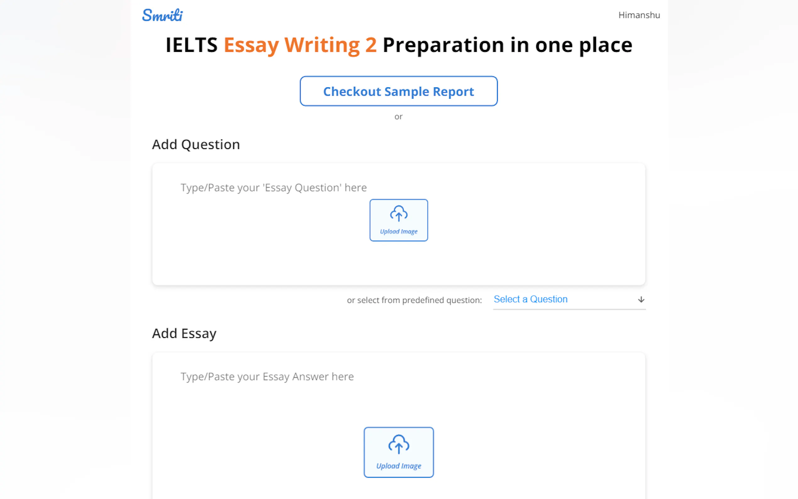Smriti IELTS Writing Checker