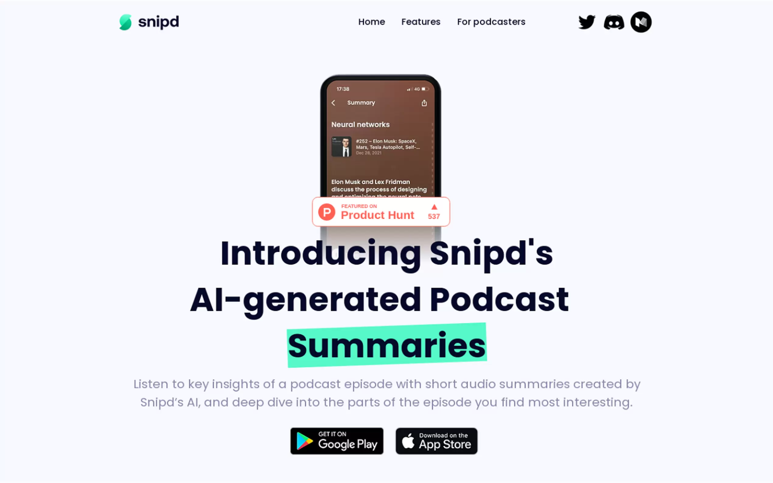 Snipd Podcast Summaries