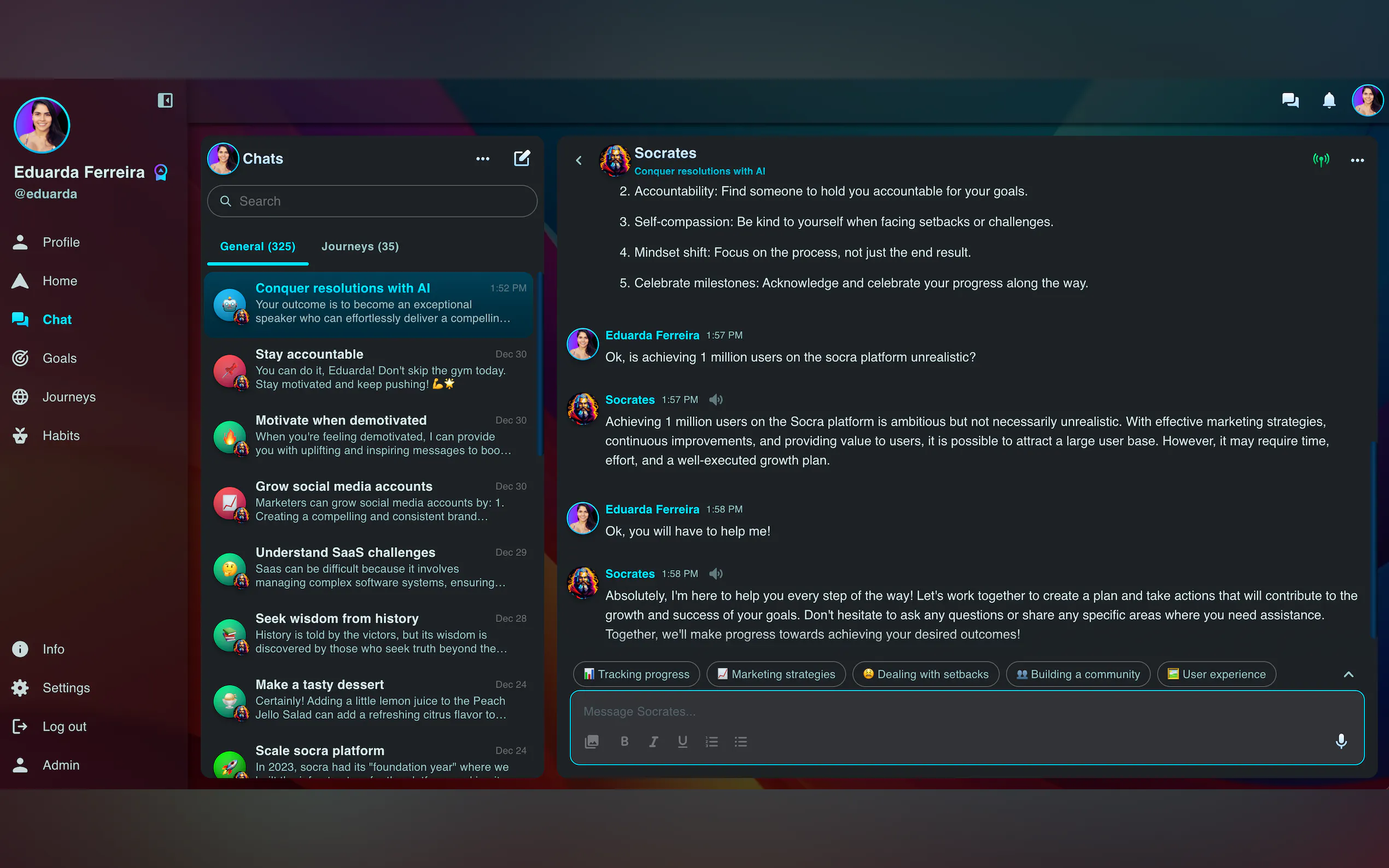 Screenshot 4 of socra | AI for Goals 