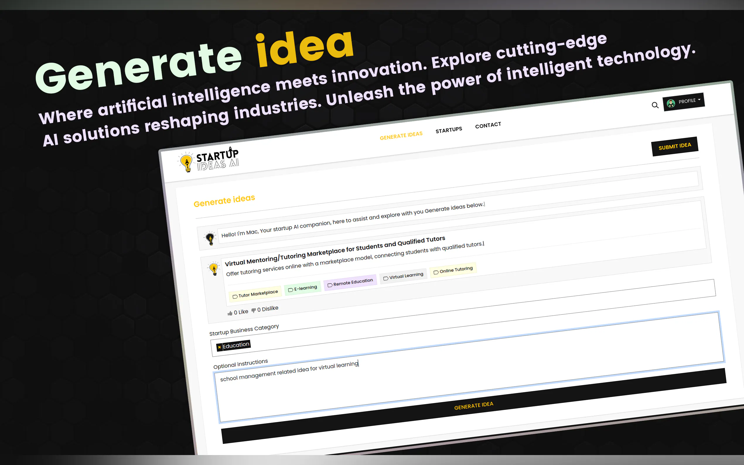 Screenshot 2 of Startup Ideas AI