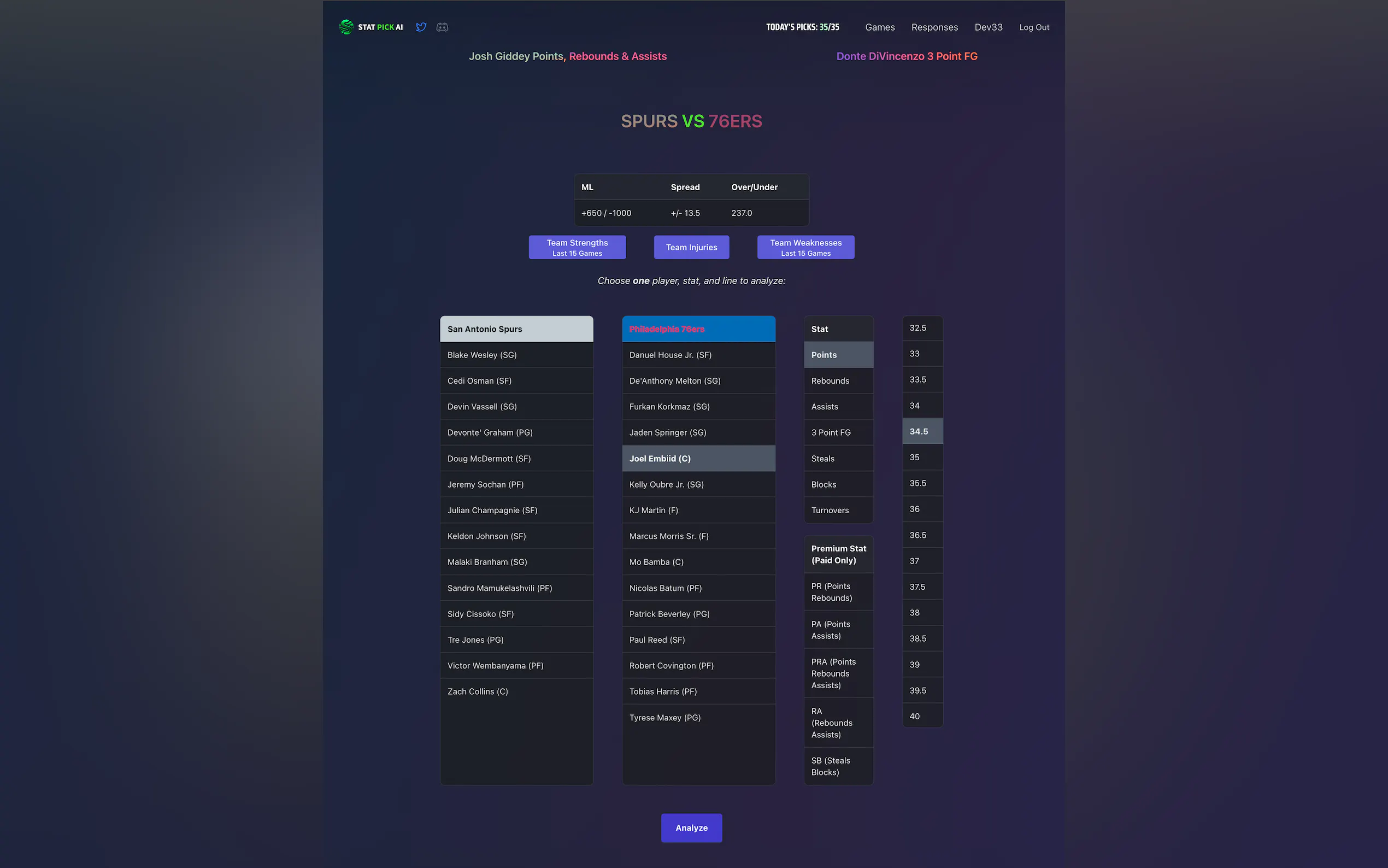 Screenshot 3 of Stat Pick AI