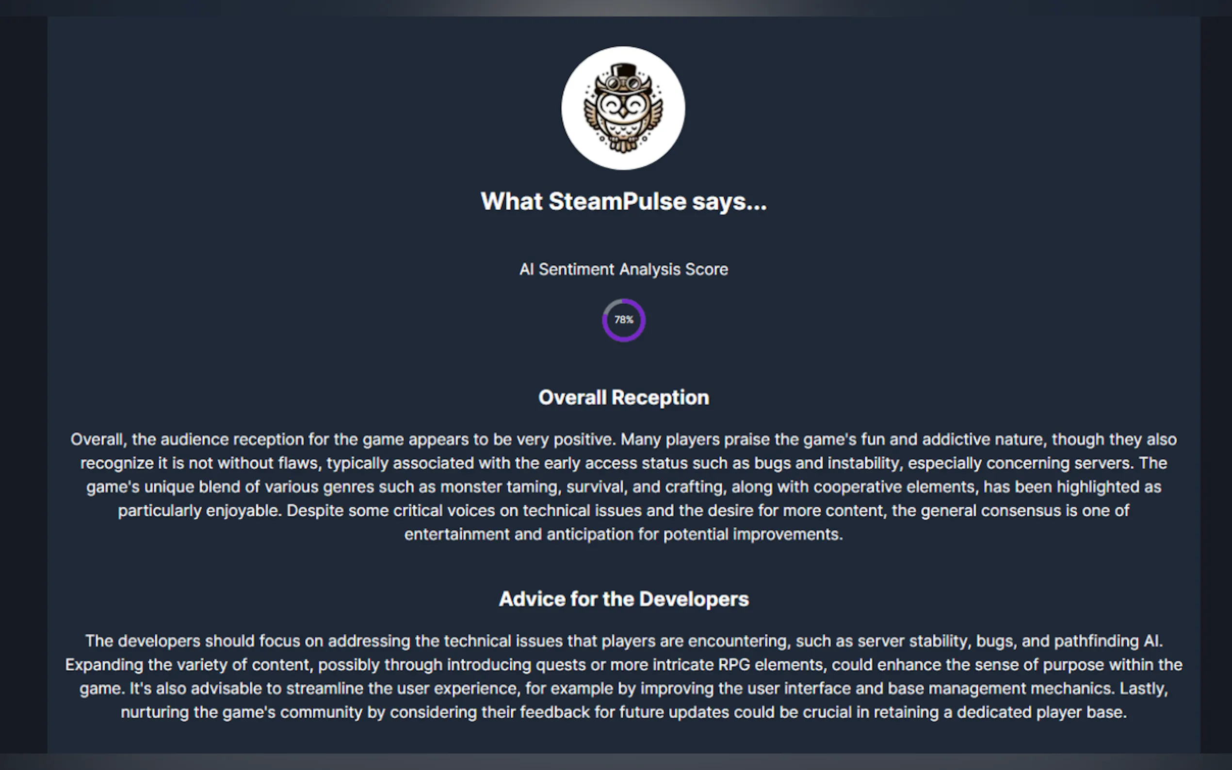 Screenshot 3 of SteamPulse