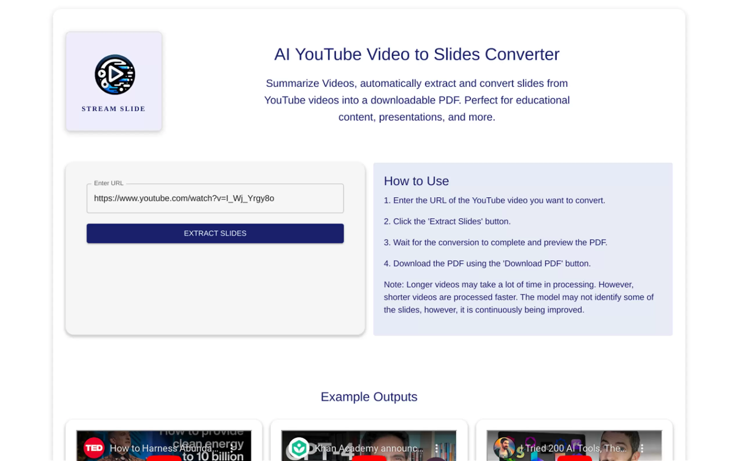 Stream Slides