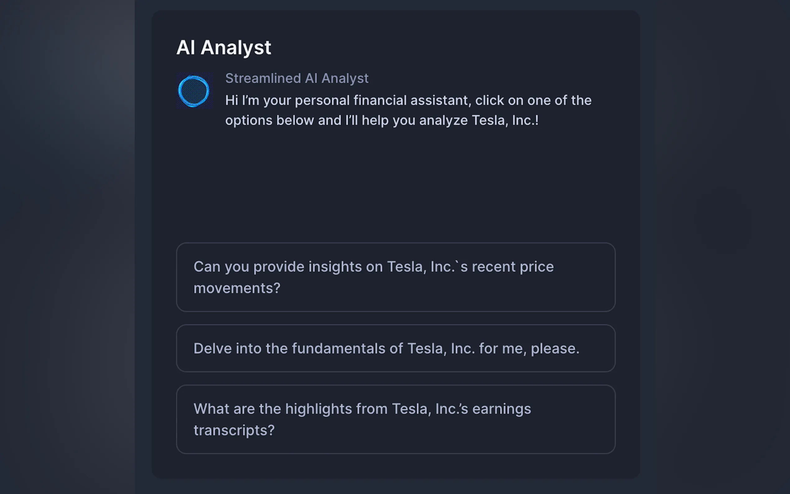 Screenshot 2 of Streamlined AI Stock Analyst