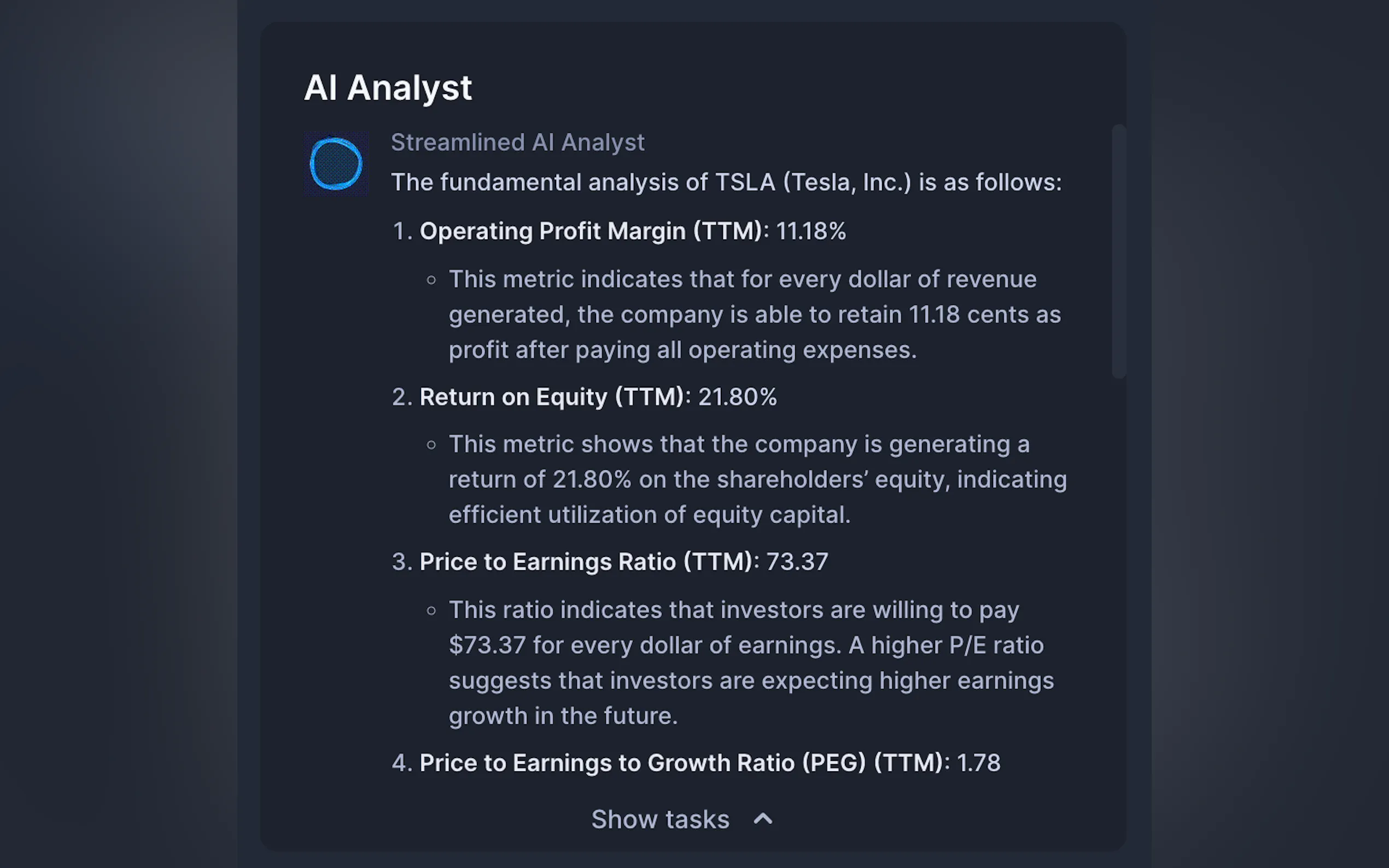 Screenshot 3 of Streamlined AI Stock Analyst