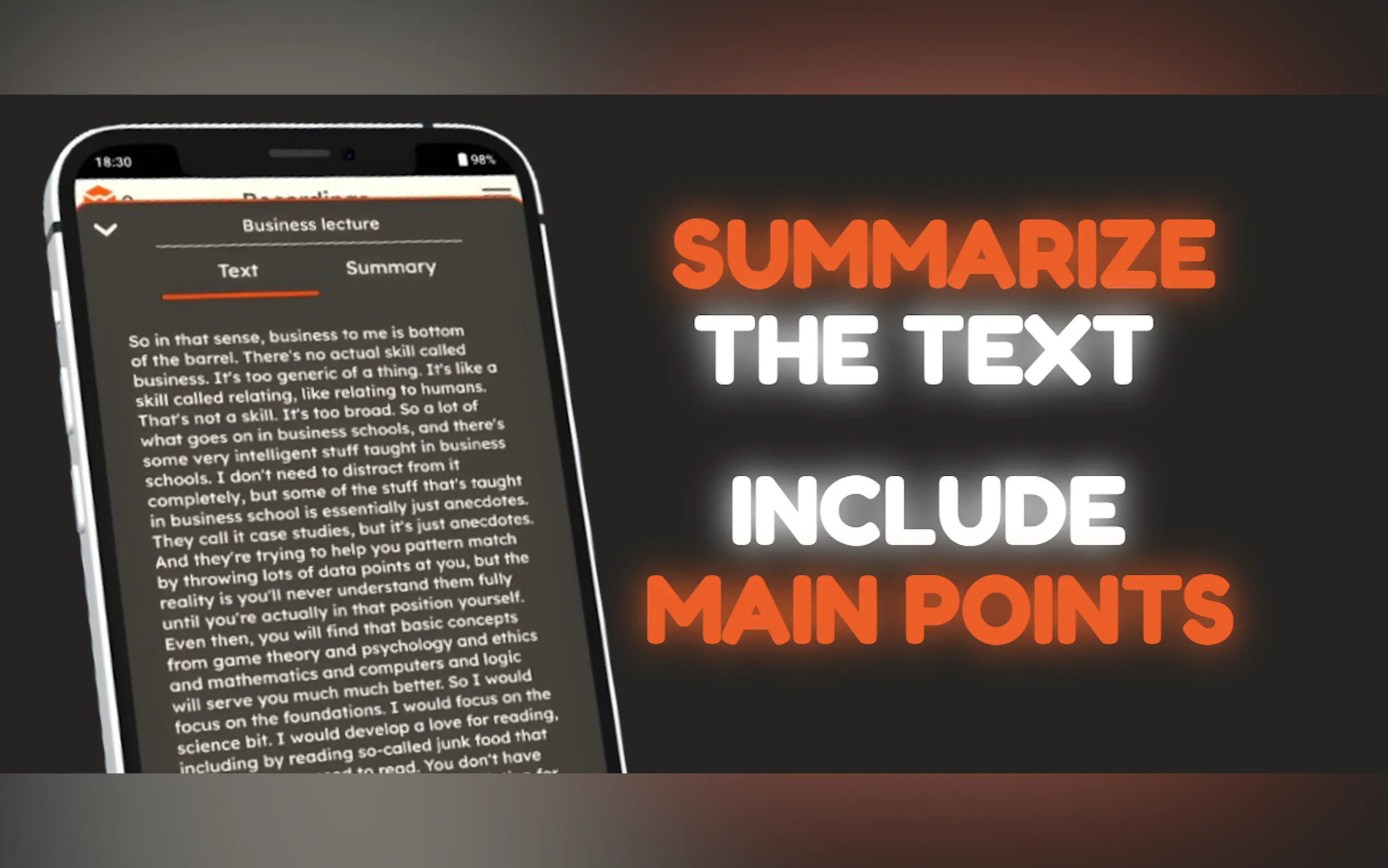 Screenshot 4 of Summify - Summarize speech