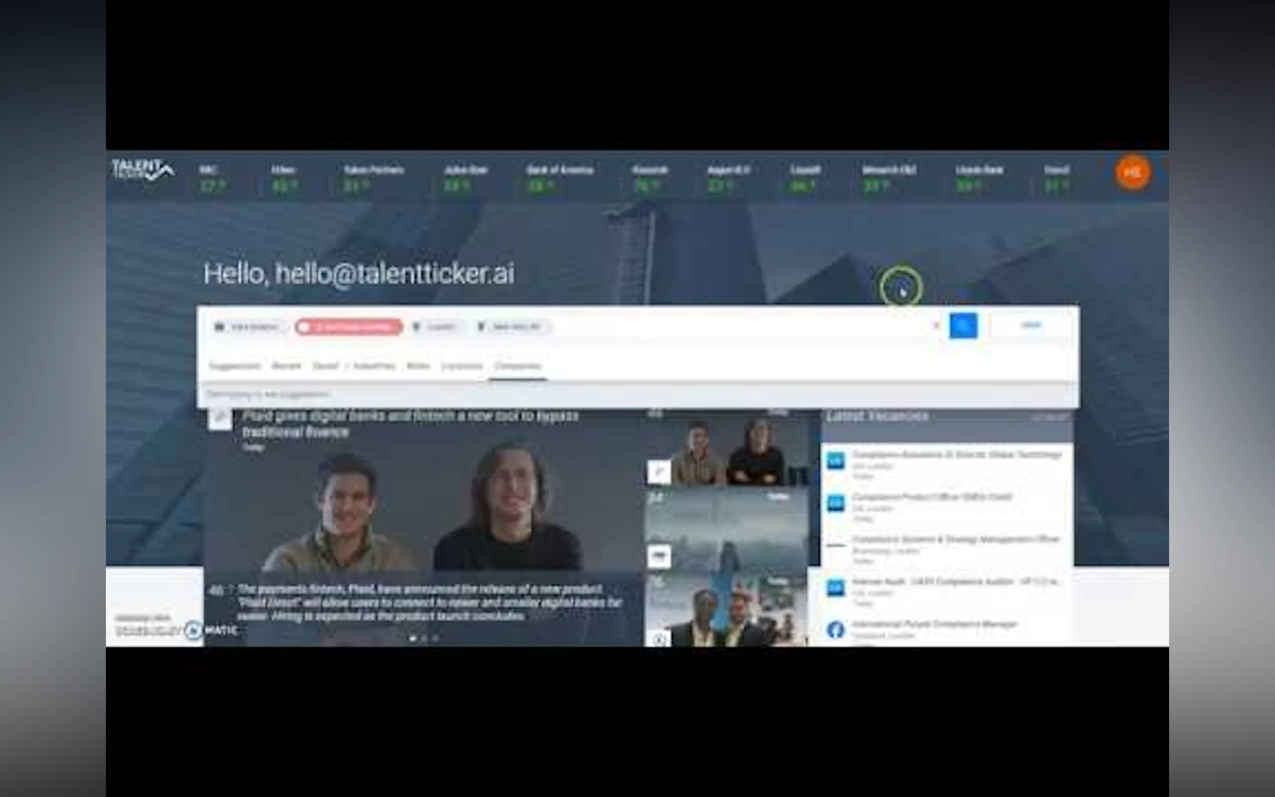 Talent Ticker