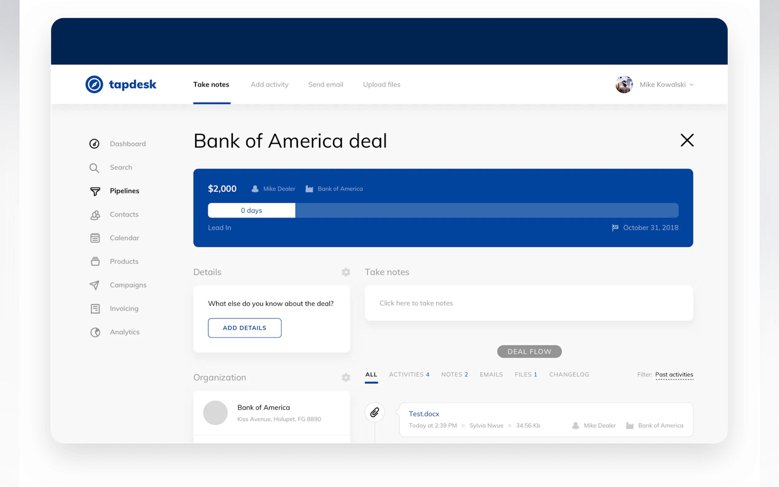 Screenshot 6 of Tapdesk CRM