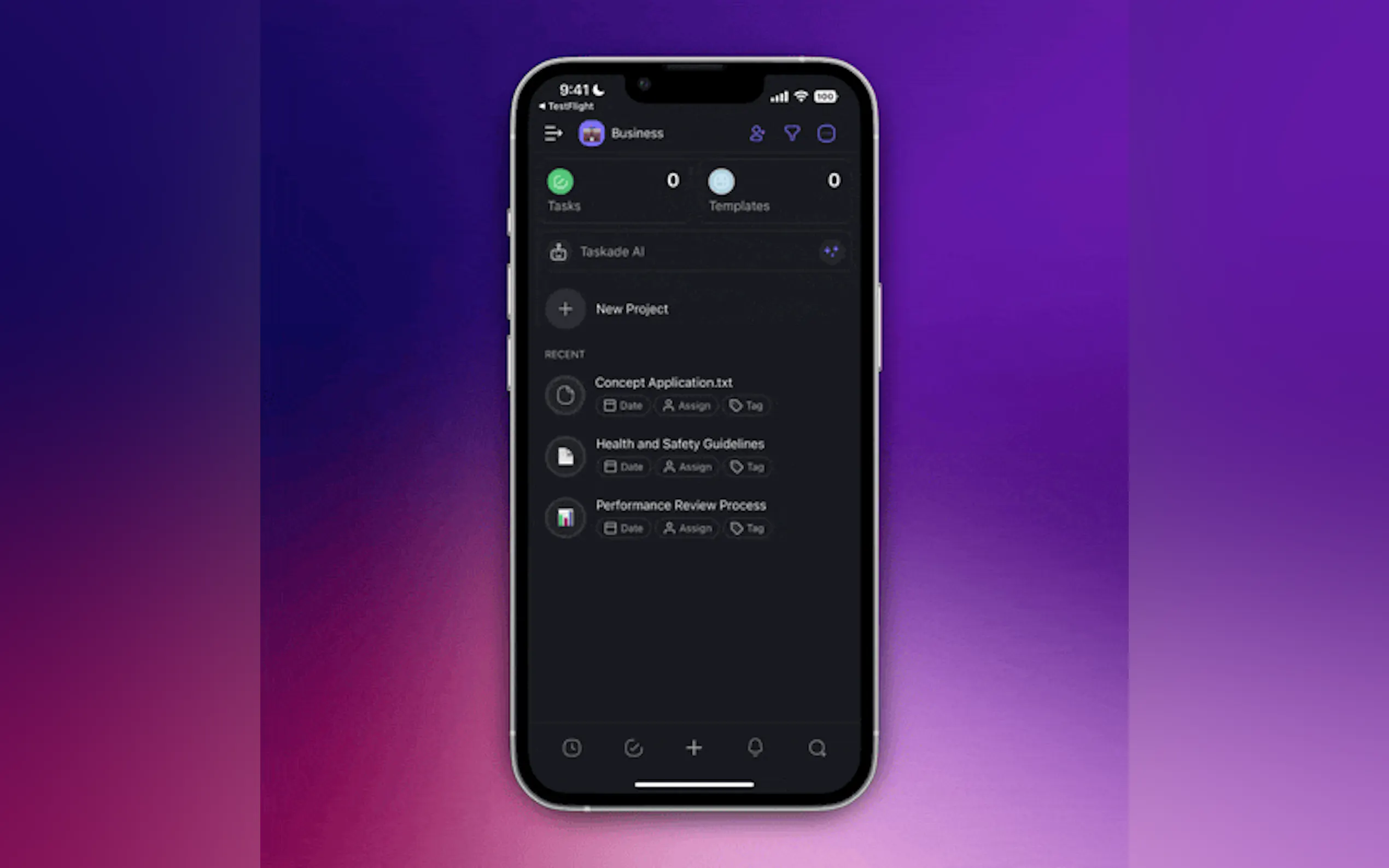 Screenshot 2 of Taskade AI Mobile: Supercharge Workflows