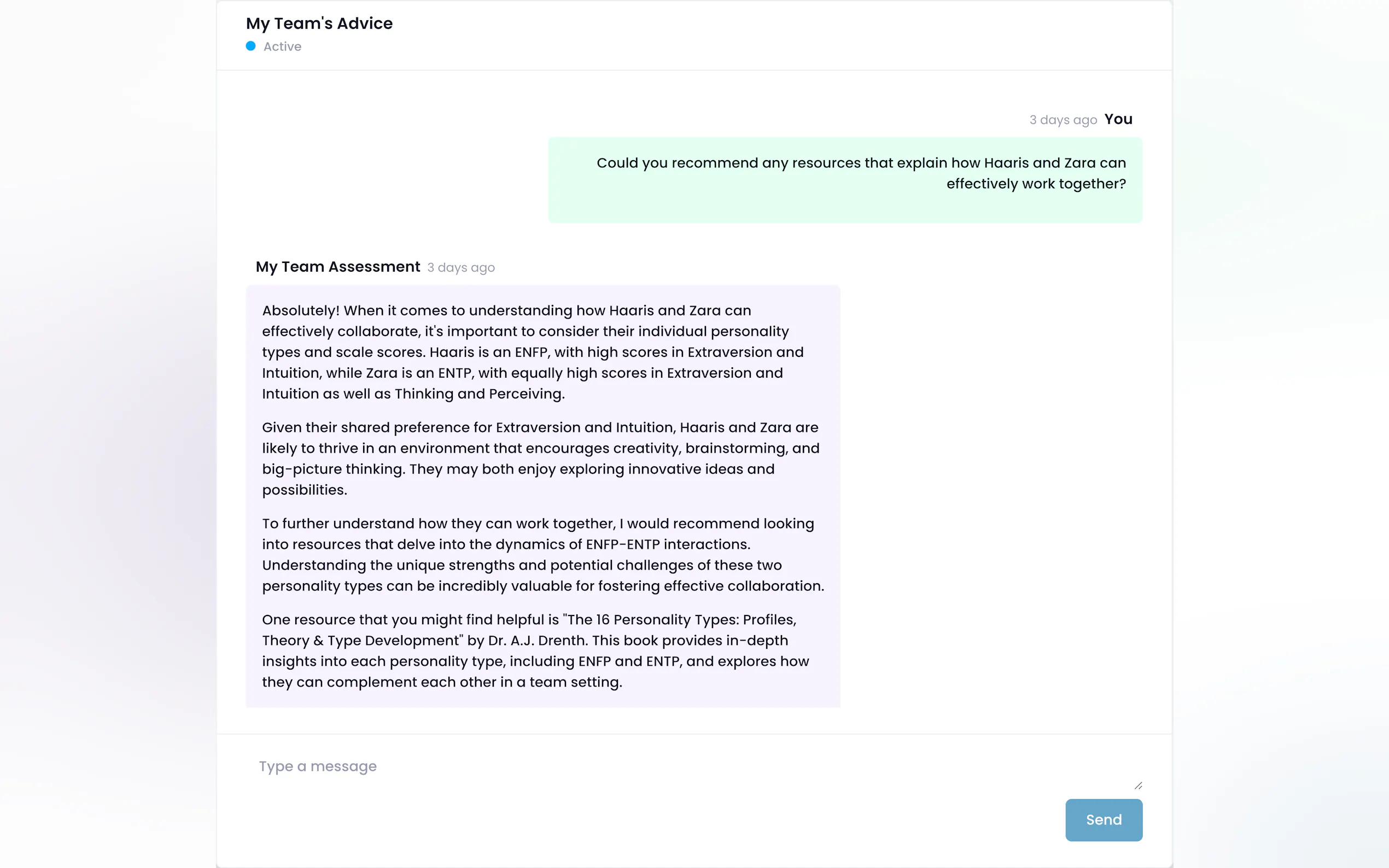 Screenshot 4 of Team Assessment
