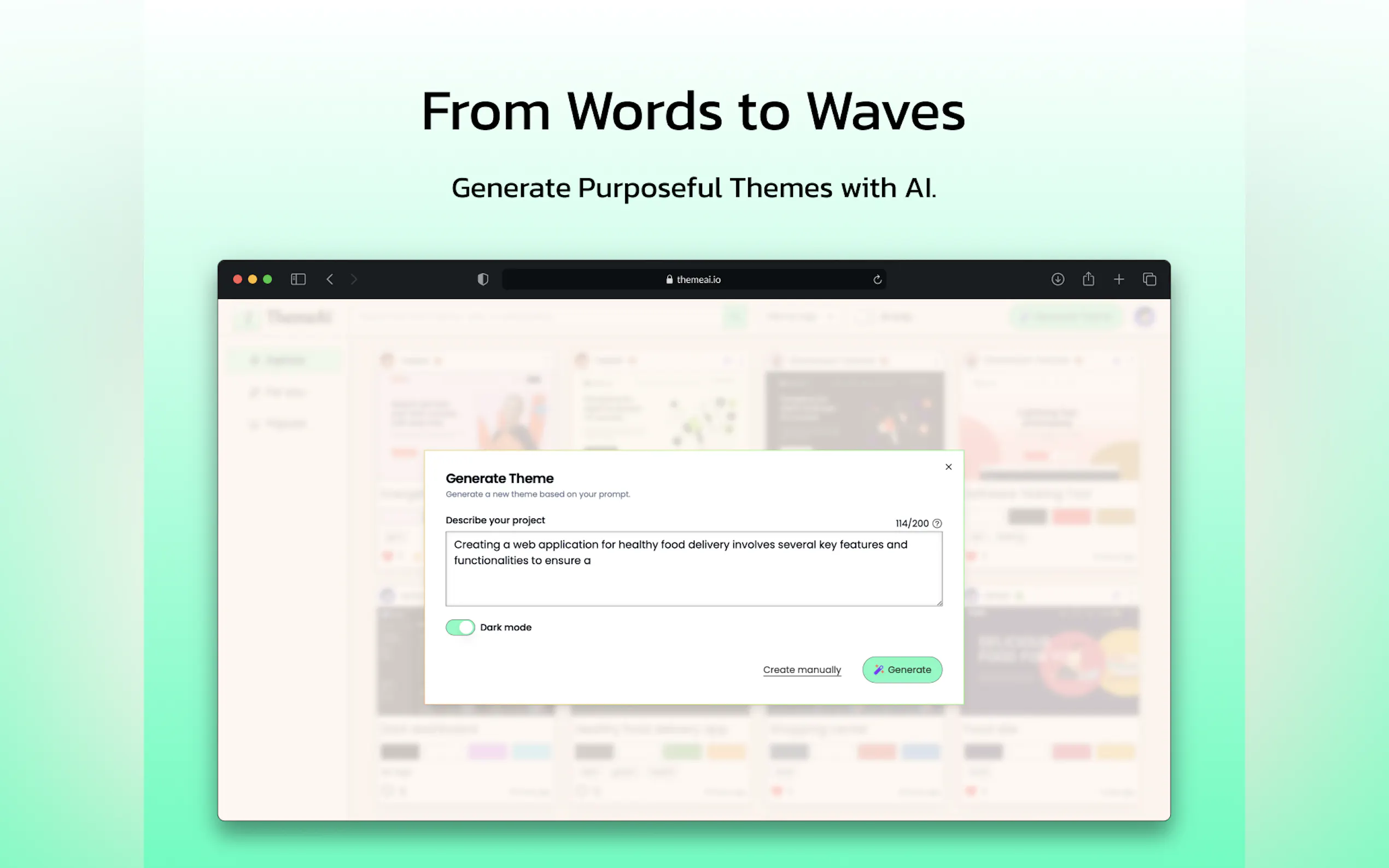 Screenshot 2 of Theme AI