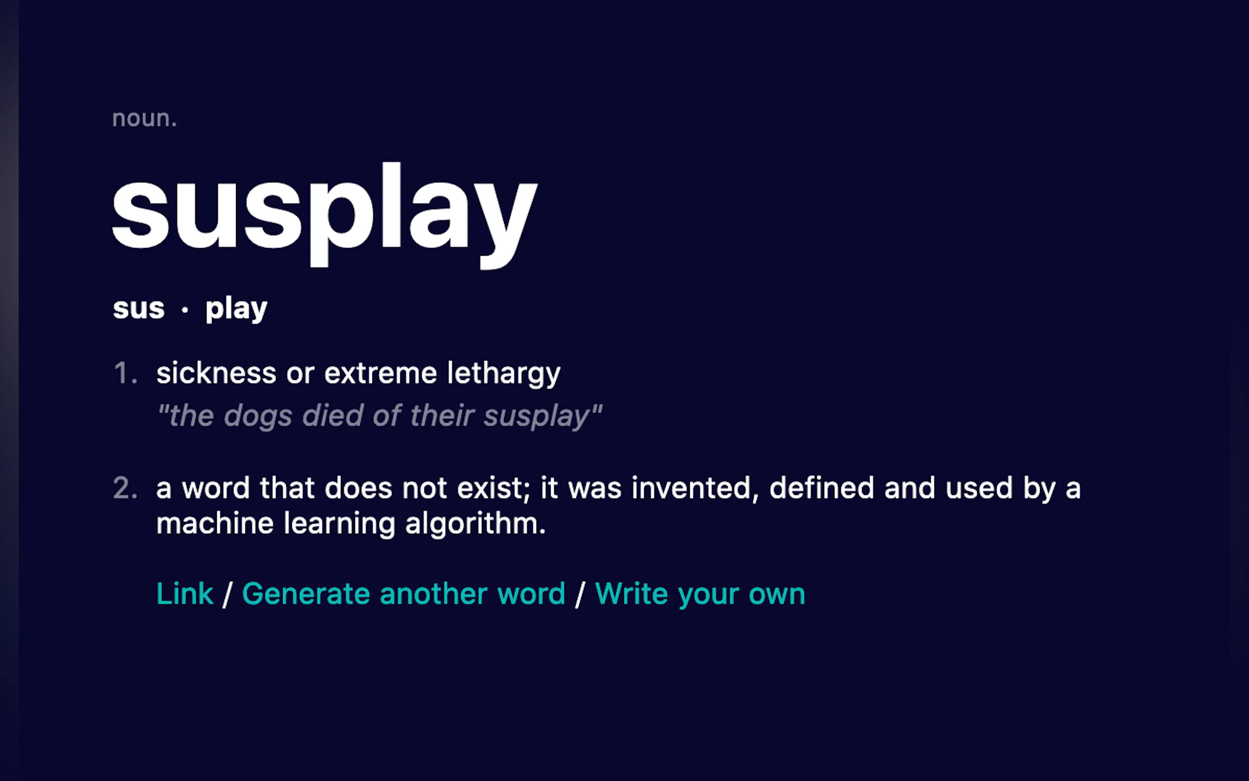 Screenshot 3 of This Word Does Not Exist