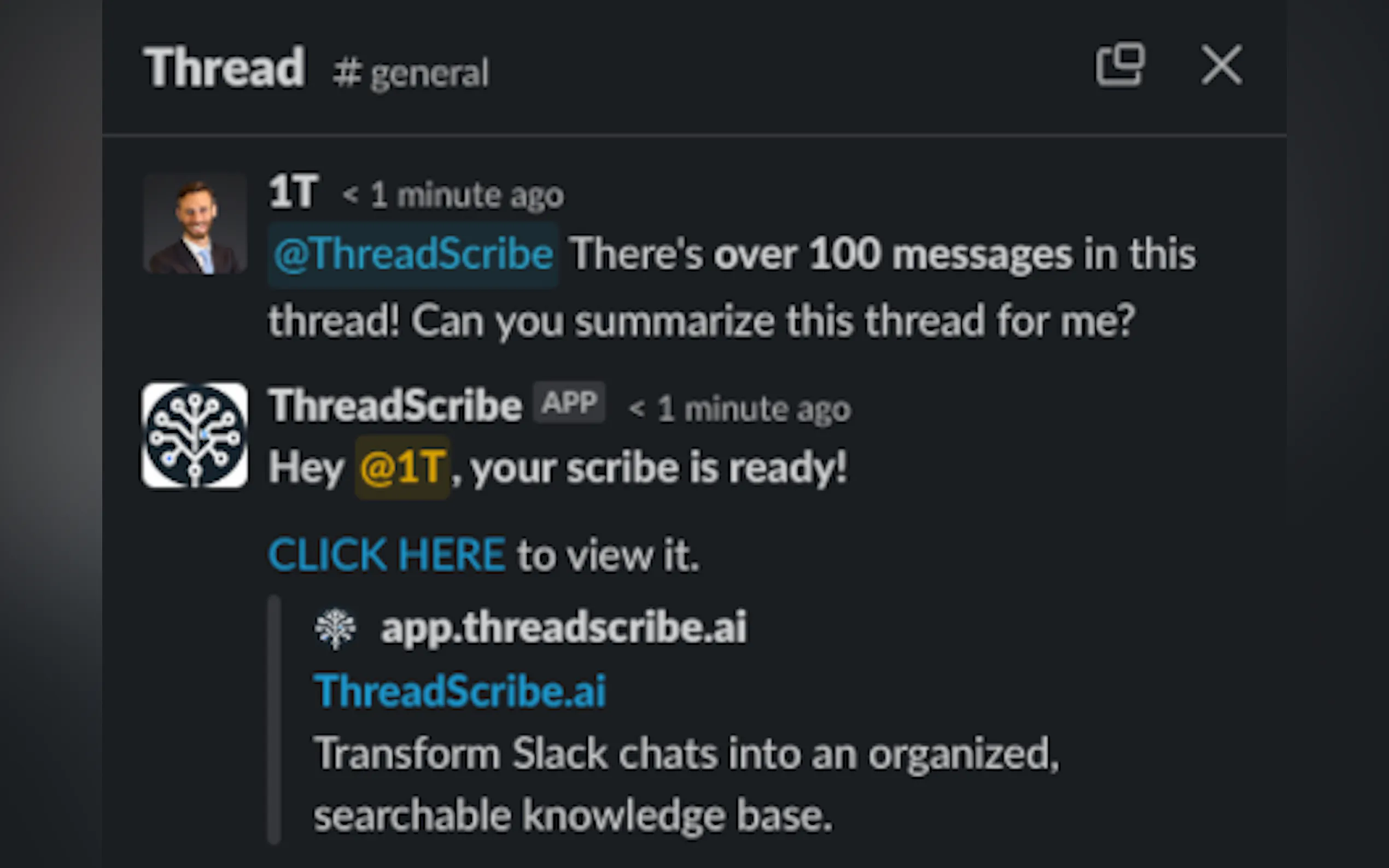 Screenshot 2 of ThreadScribe.ai