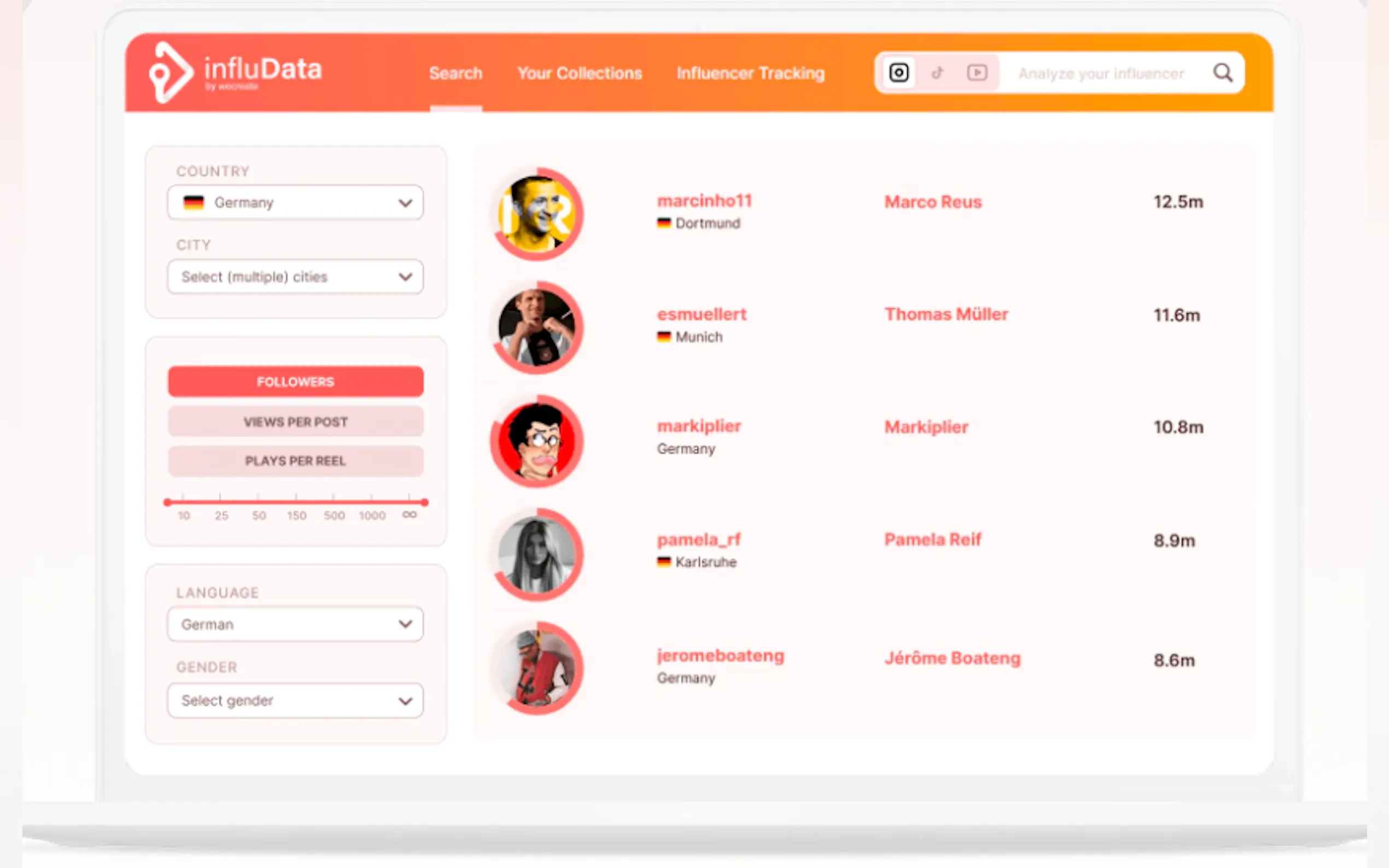 TikTok Influencer Plattform | influData
