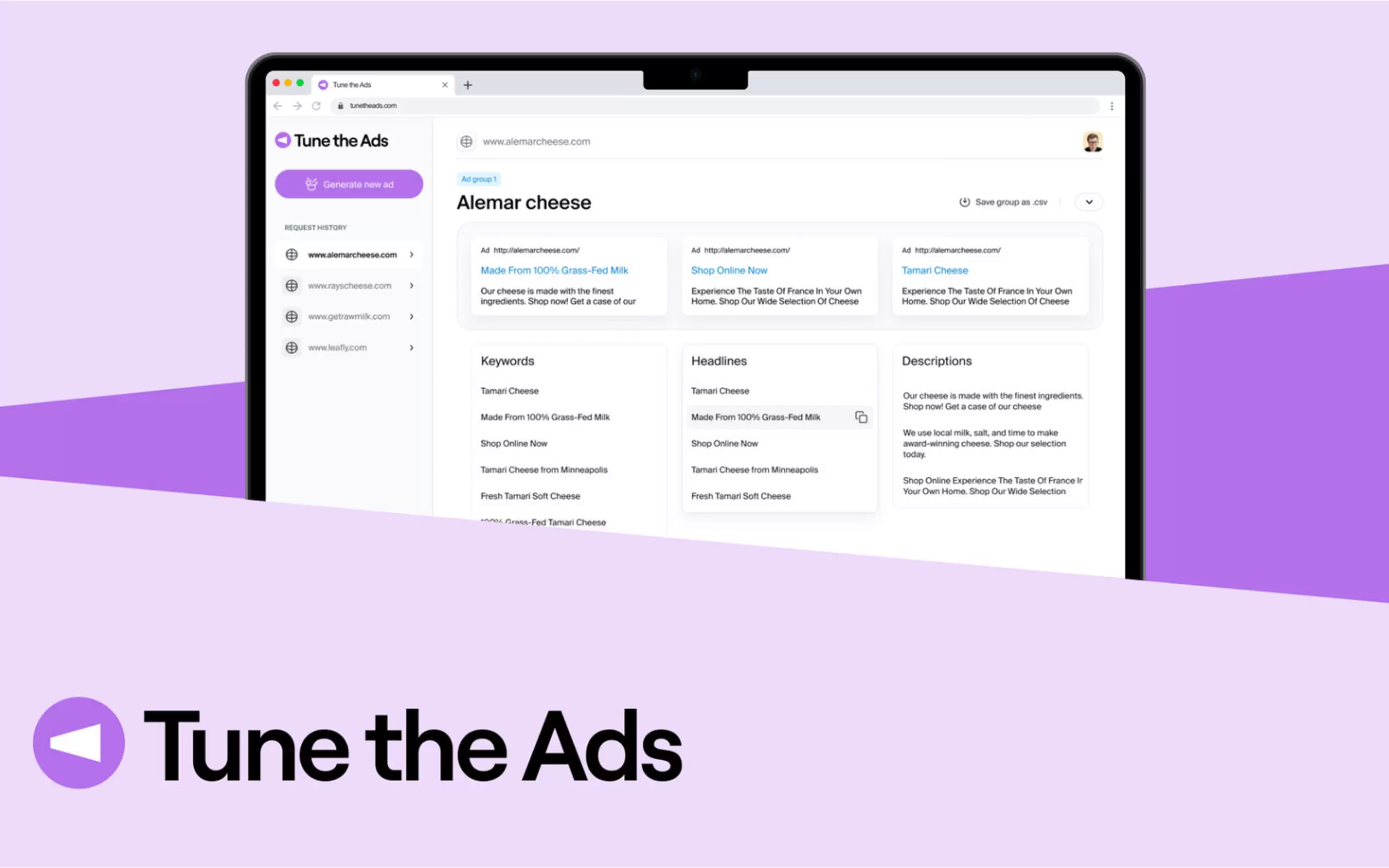Tune the ads