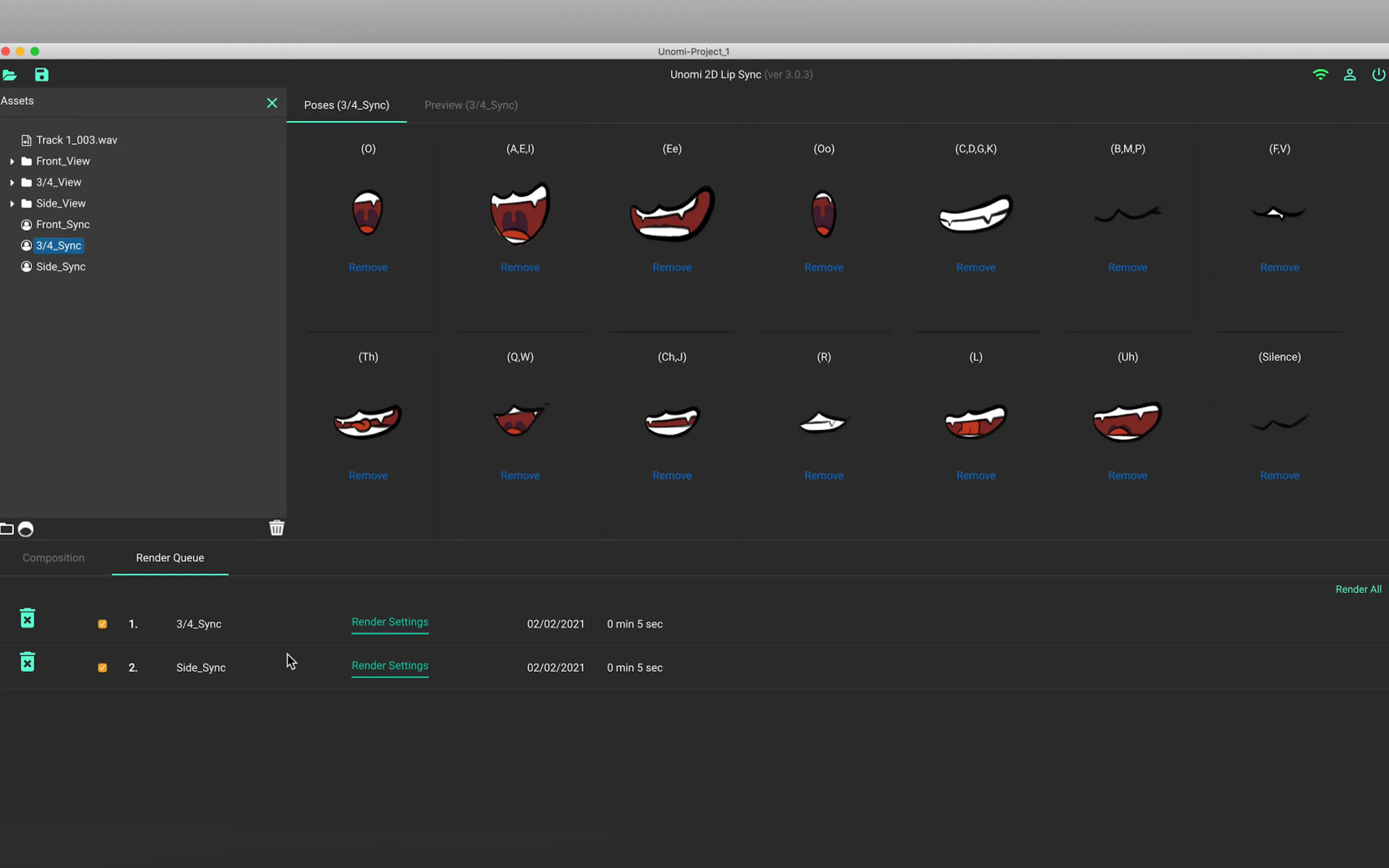 Screenshot 2 of UNOMi 2D Lip Sync