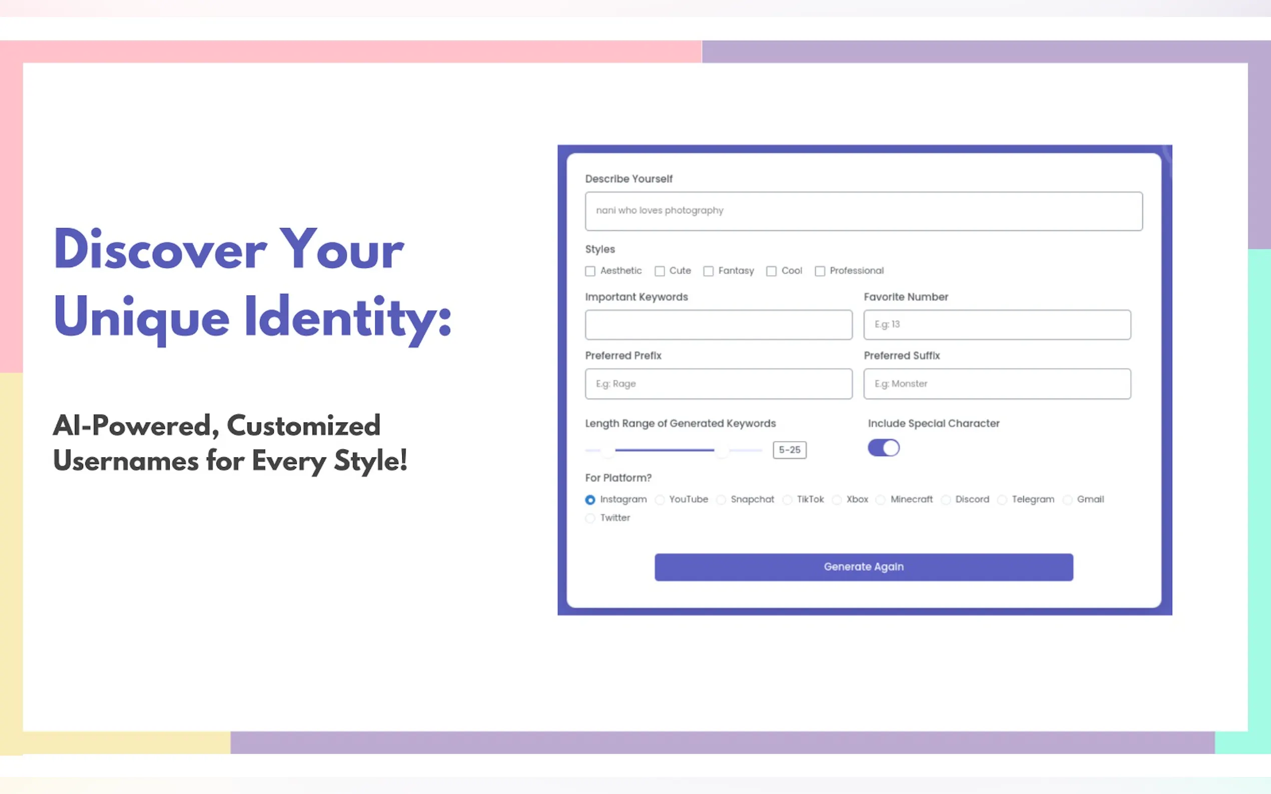 Screenshot 2 of Username Generator