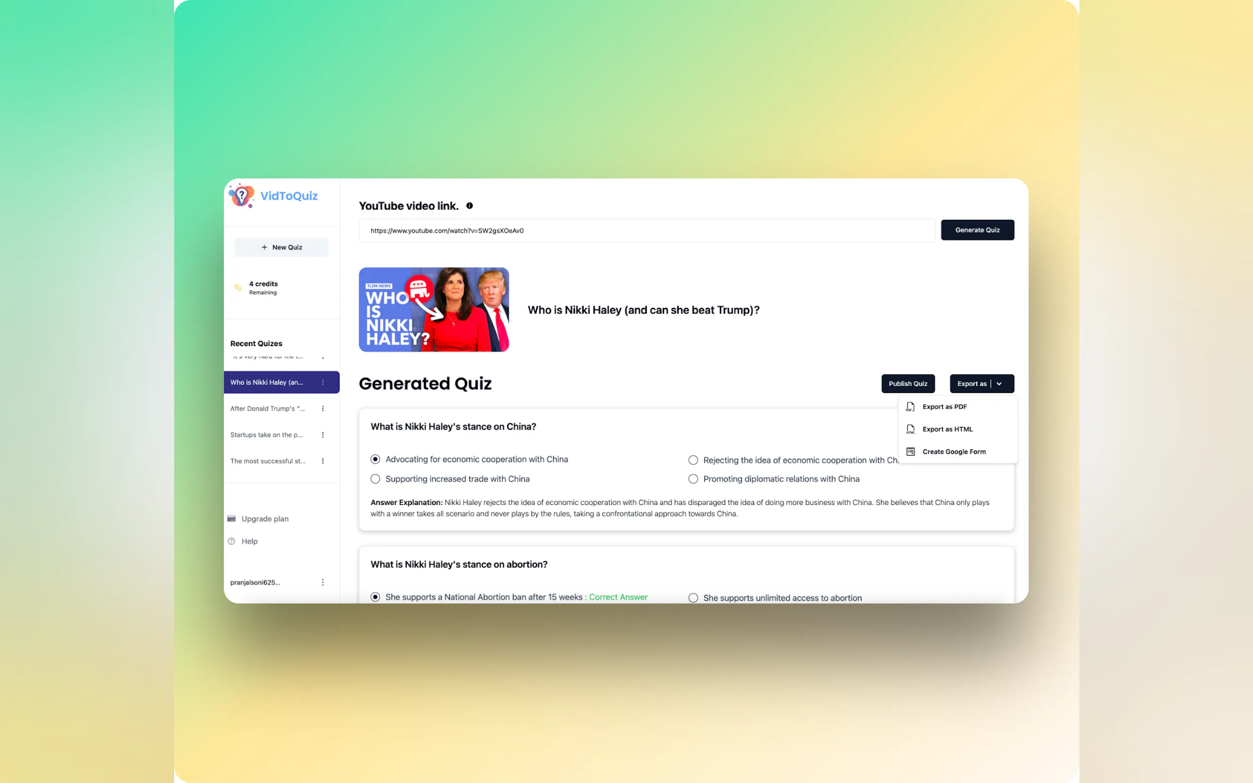 Screenshot 2 of VidtoQuiz
