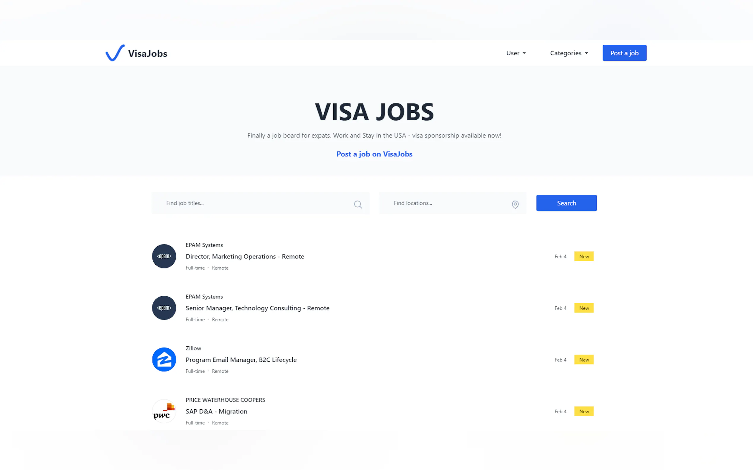 Visa Jobs