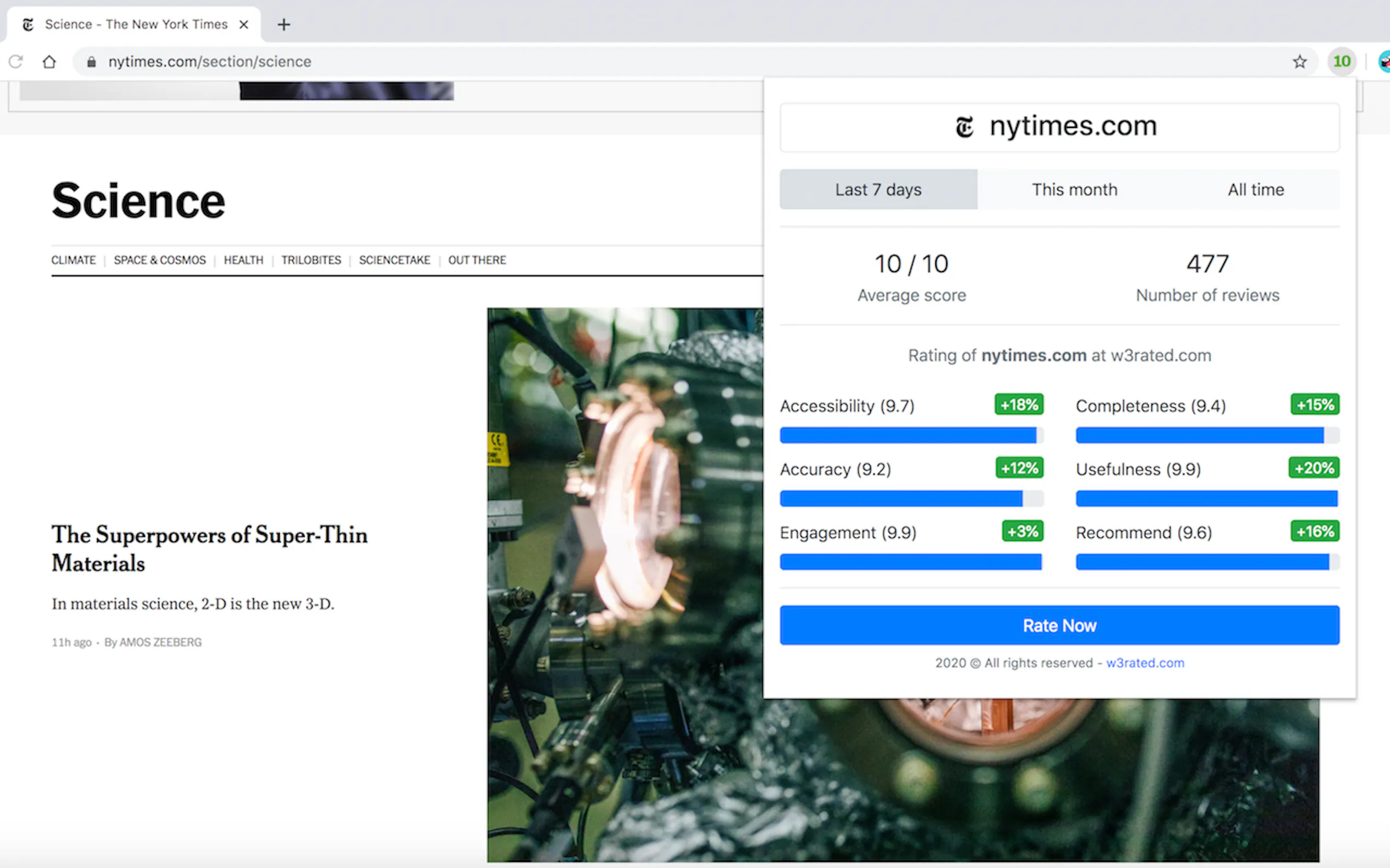 Screenshot 2 of W3Rated | Web Ranking & Credibility Tool